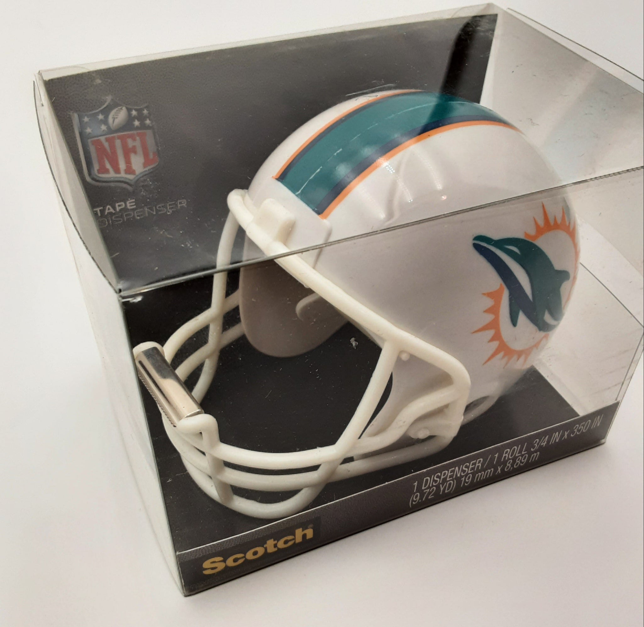 Miami Dolphins Helmet 3M Tape Dispenser 3M with Roll Tape