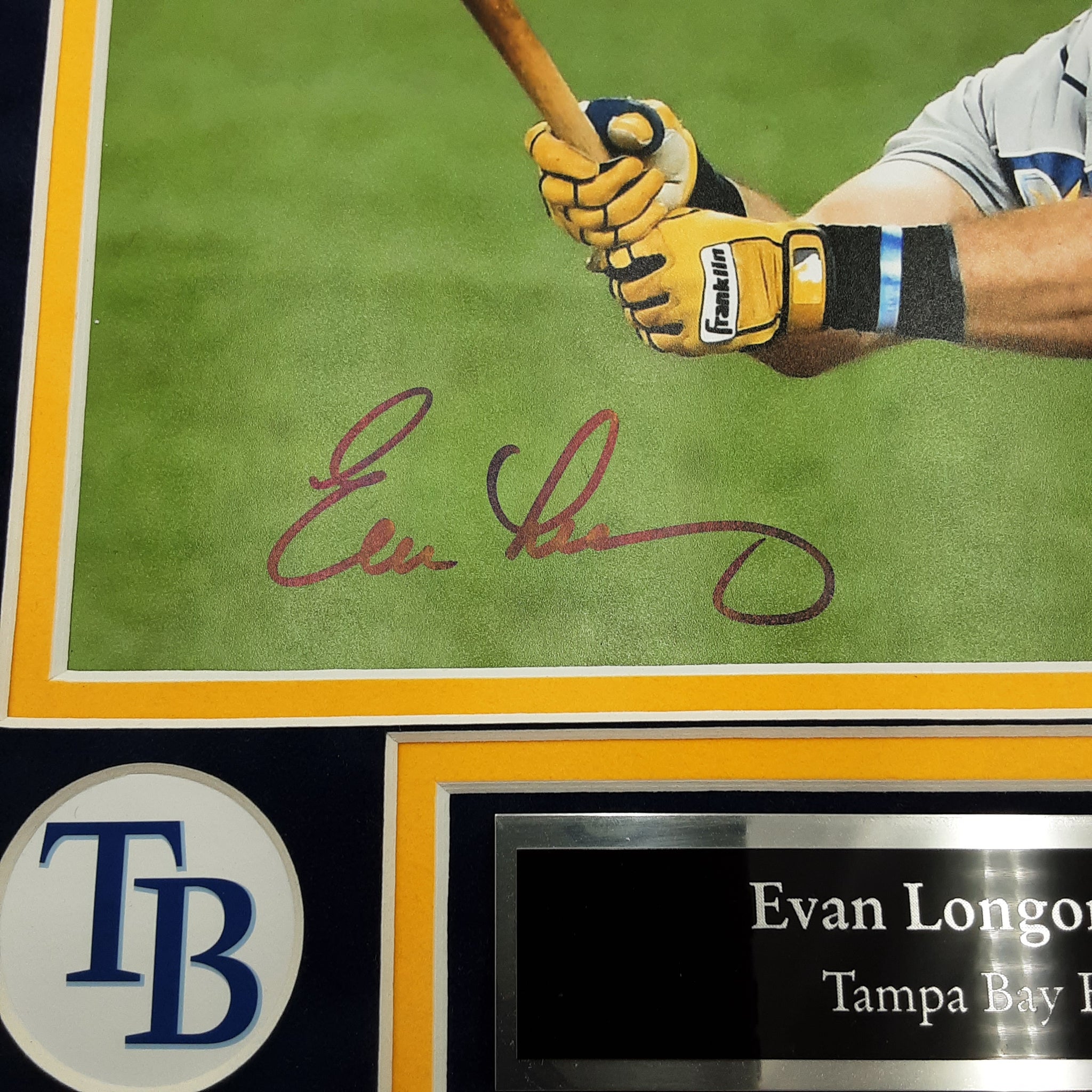 Evan Longoria Authentic Signed Framed 8x10 Photo Autographed JSA