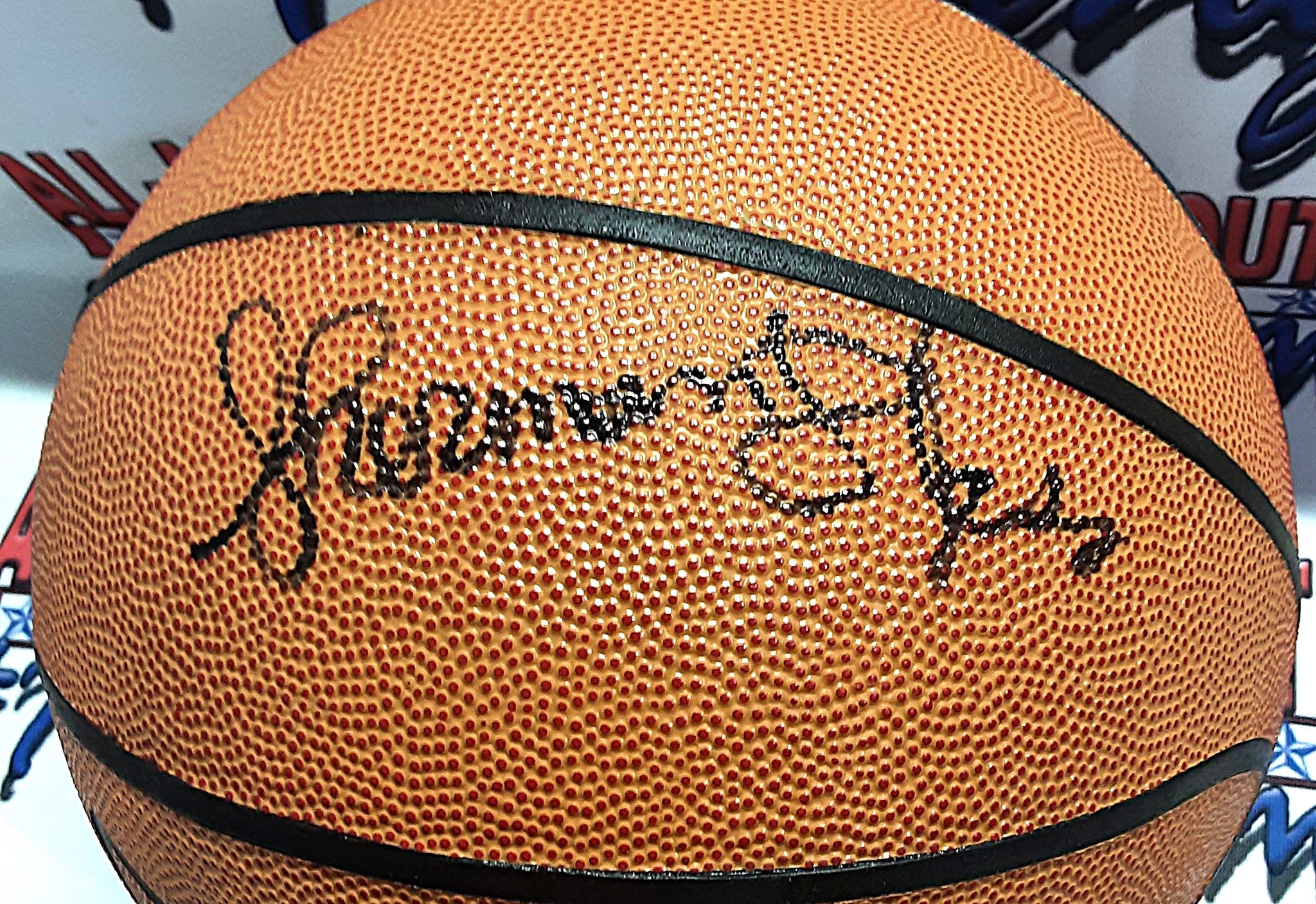 Sherman Douglas Authentic Signed Basketball Autographed with Trading Card and Case JSA