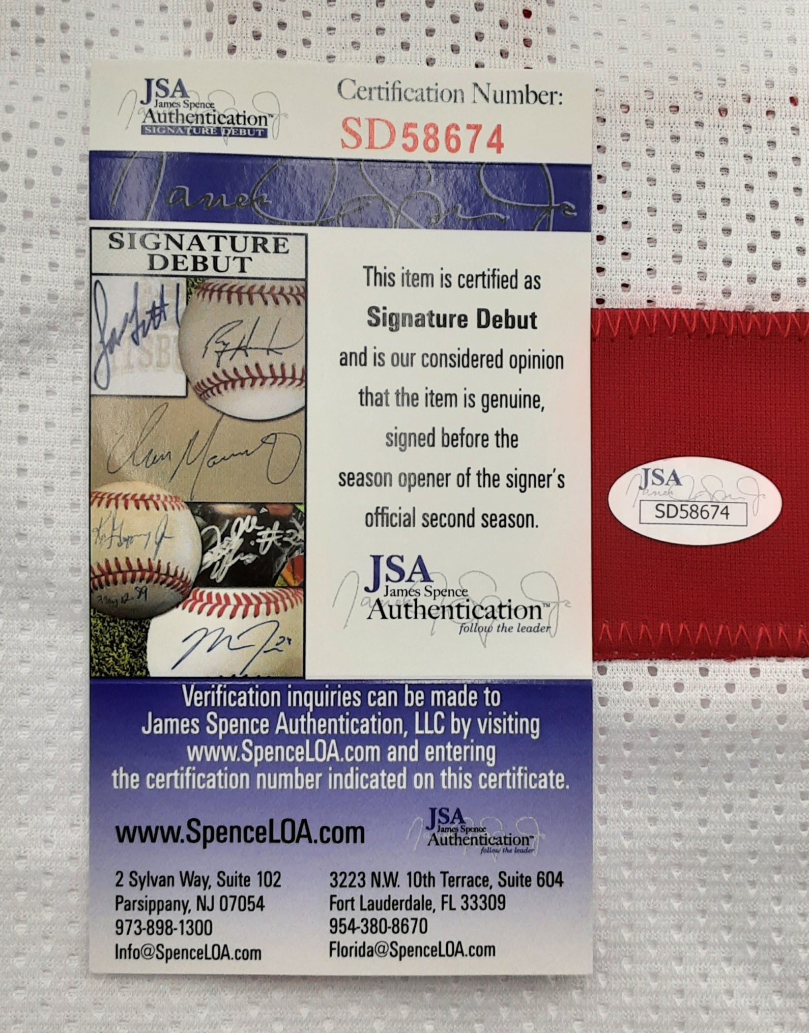 Jalil Farooq Authentic Signed Pro Style Jersey Autographed JSA R1