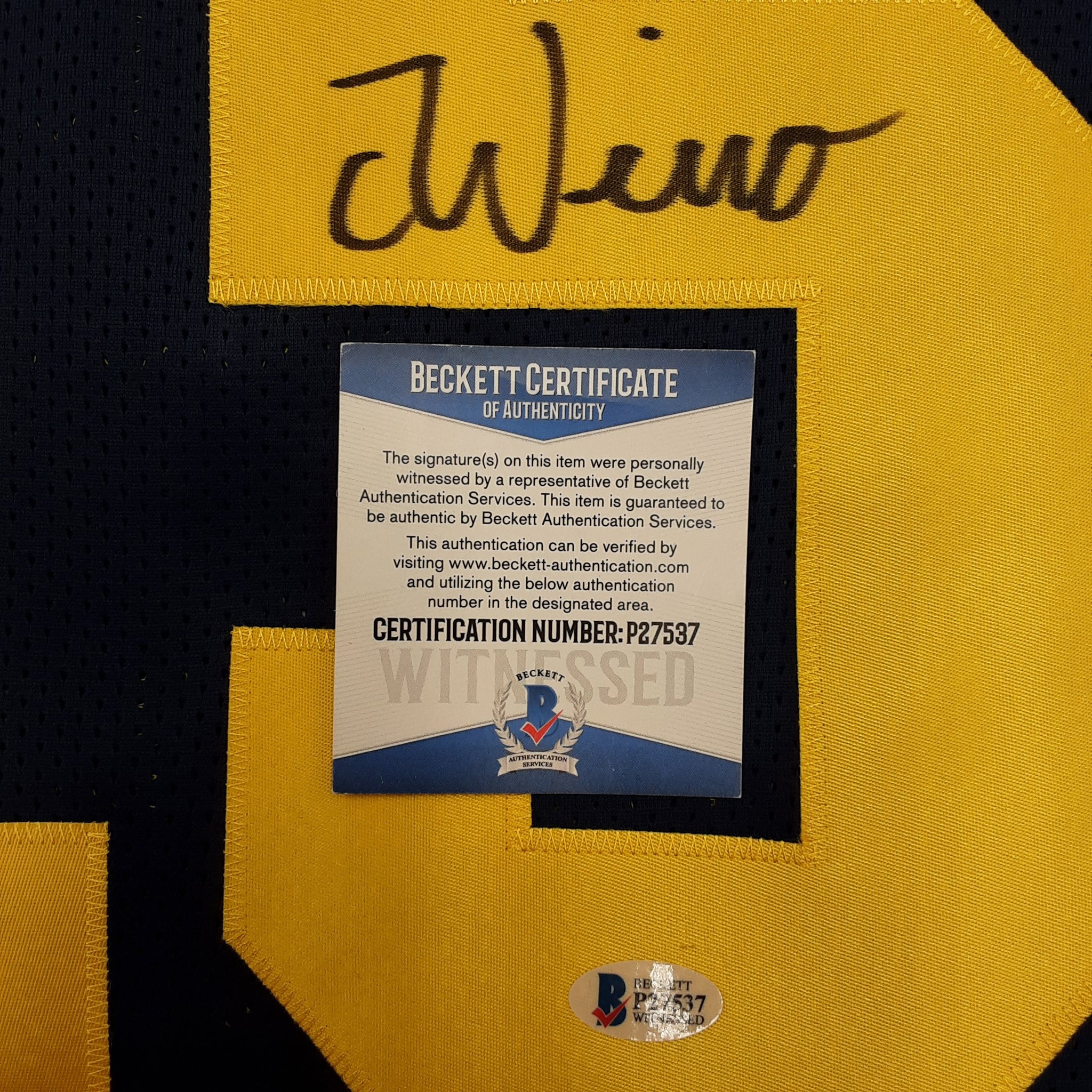Chase Winovich Authentic Signed Pro Style Jersey Autographed Beckett R1