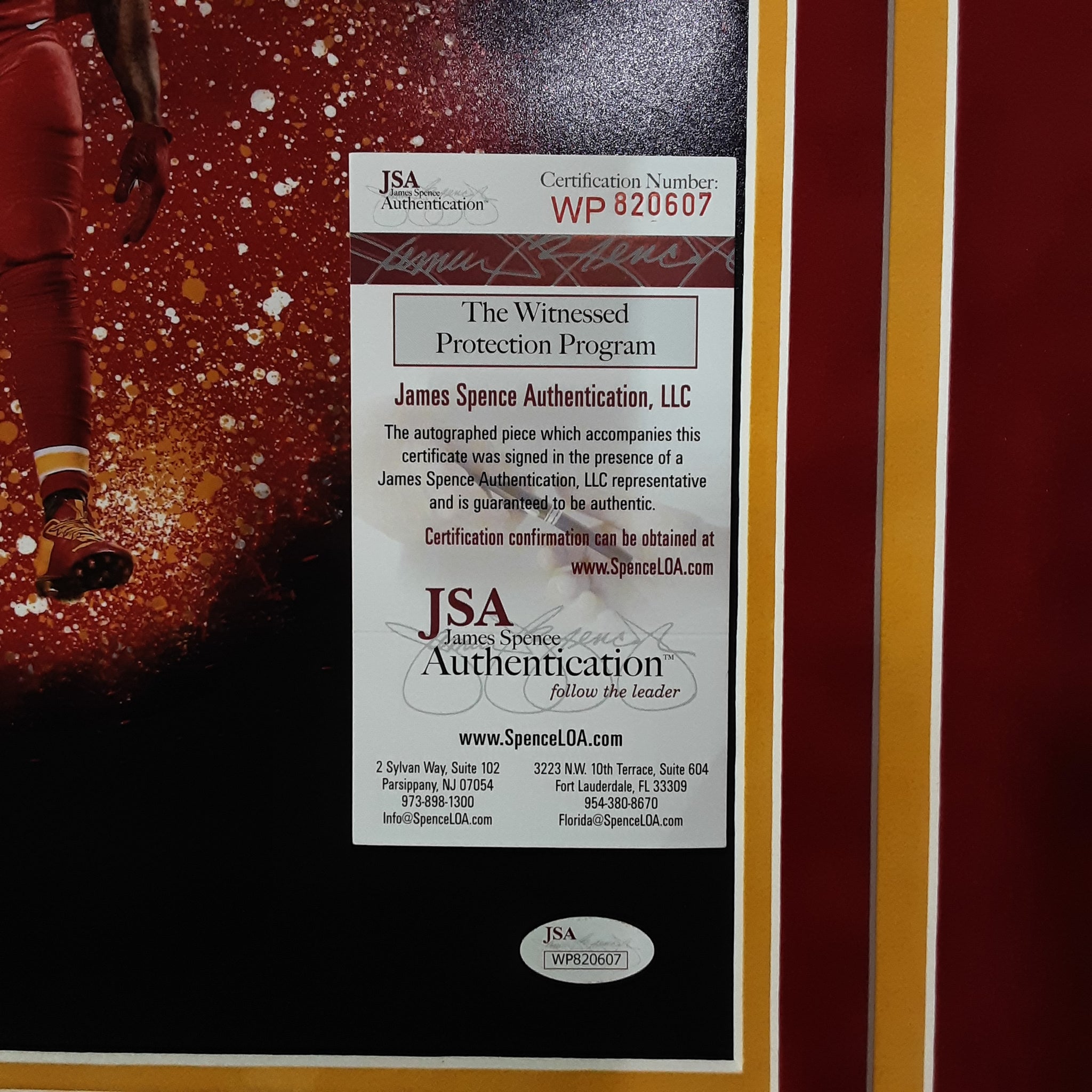 Eric Berry Authentic Signed Framed 11x14 Photo Autographed JSA