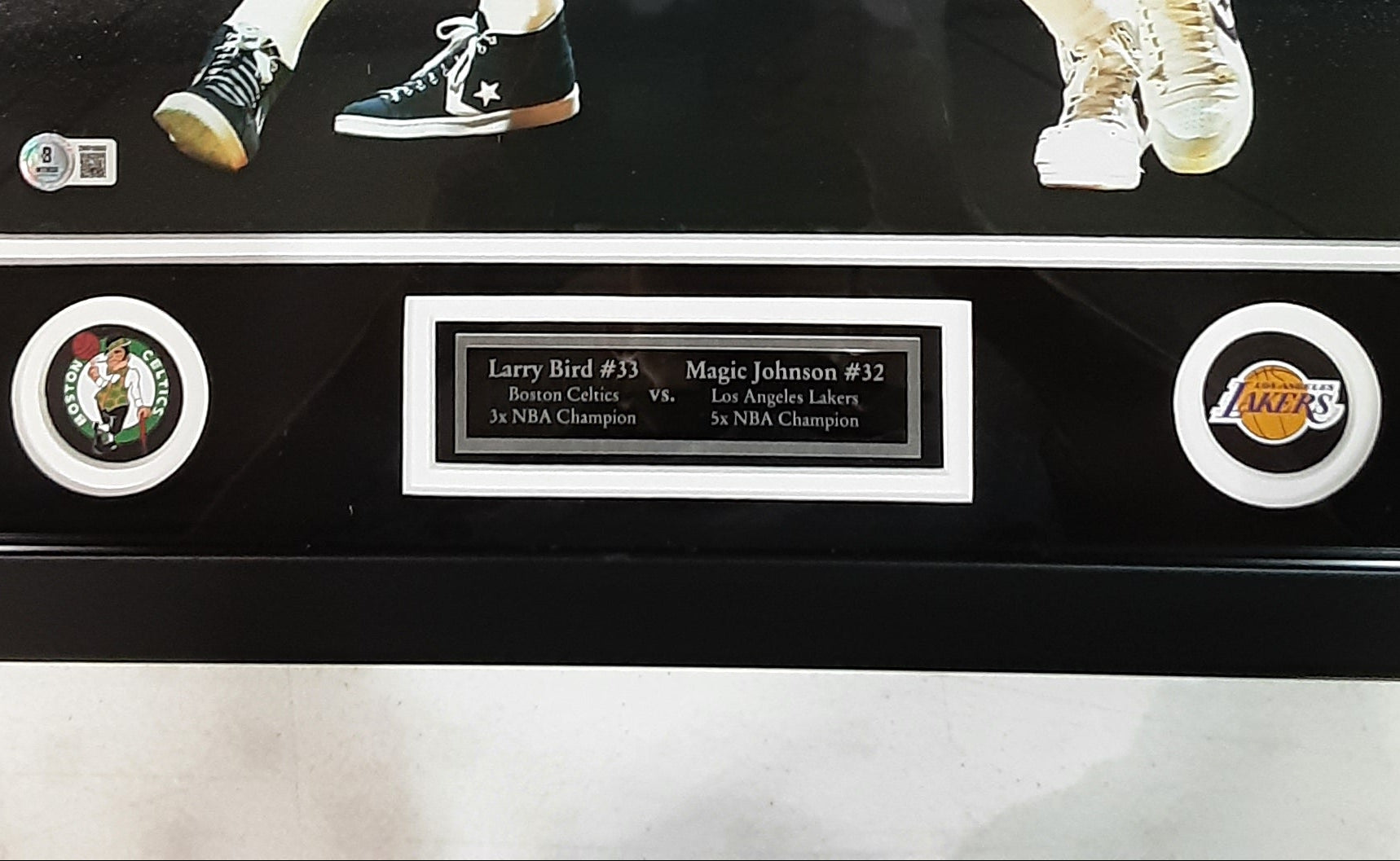 Larry Bird and Magic Johnson Authentic Signed and Framed 16x20 Photo Autographed Beckett