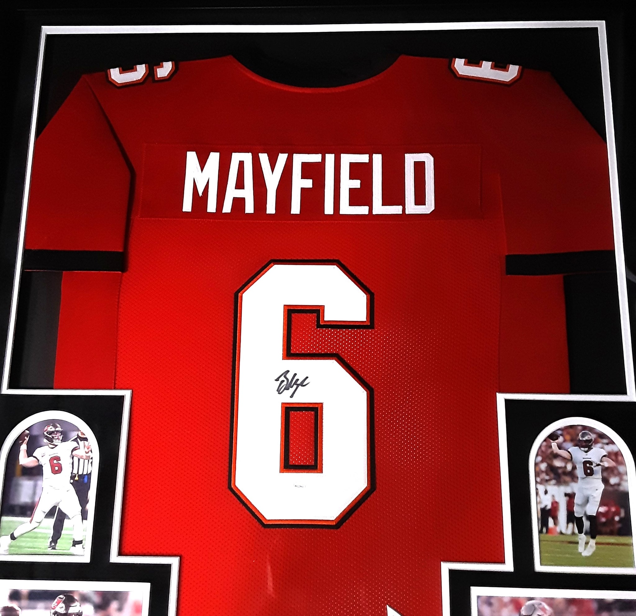 Baker Mayfield Authentic Signed Pro Style Framed Jersey Autographed JSA