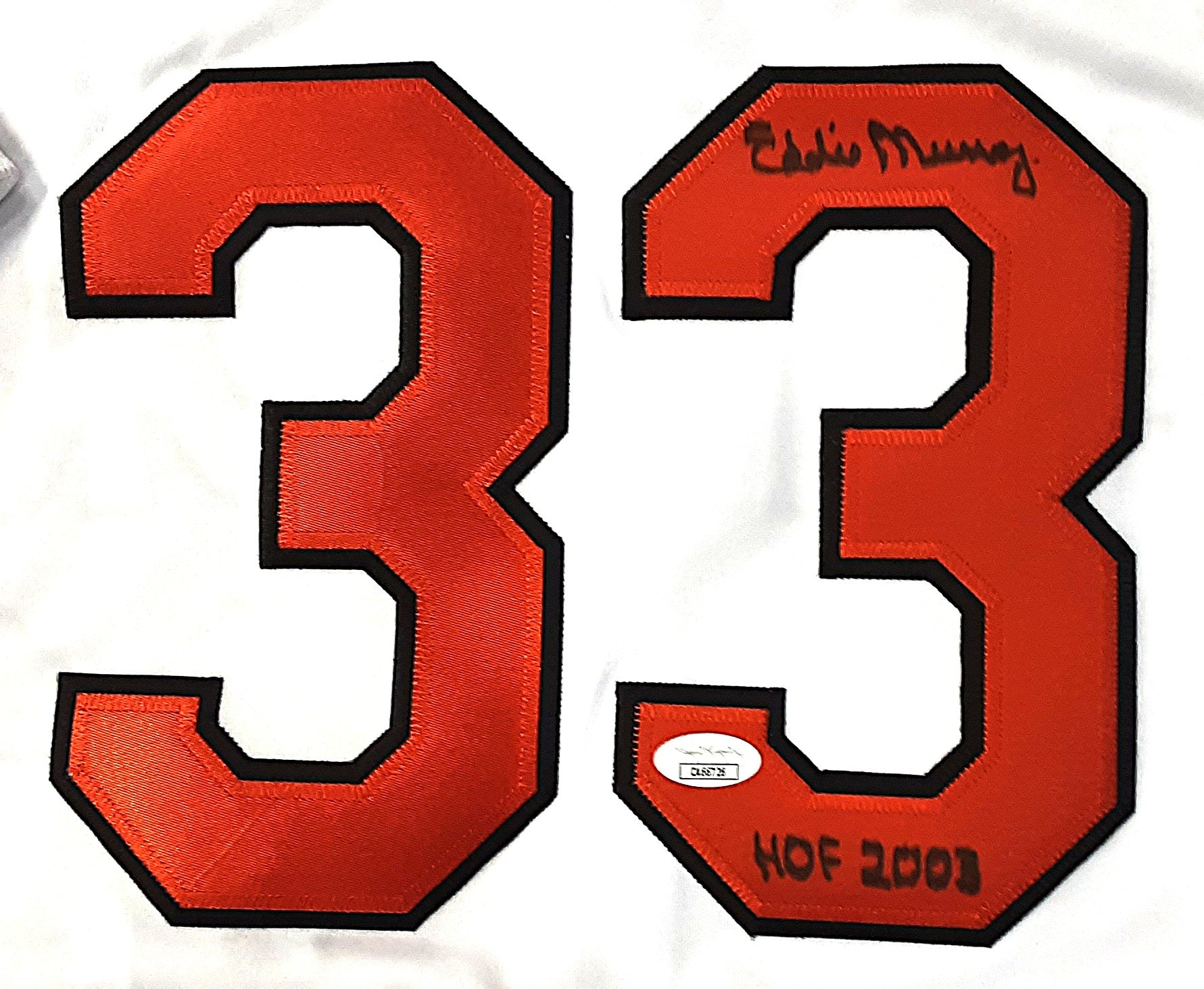Eddie Murray Authentic Signed Pro Style Jersey Autographed with Inscription JSA R1