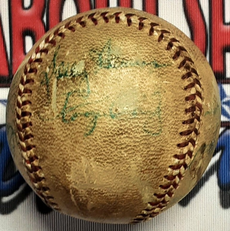 C. Stengel G. Hodges J. Hook Authentic Signed Baseball Autographed JSA LOA