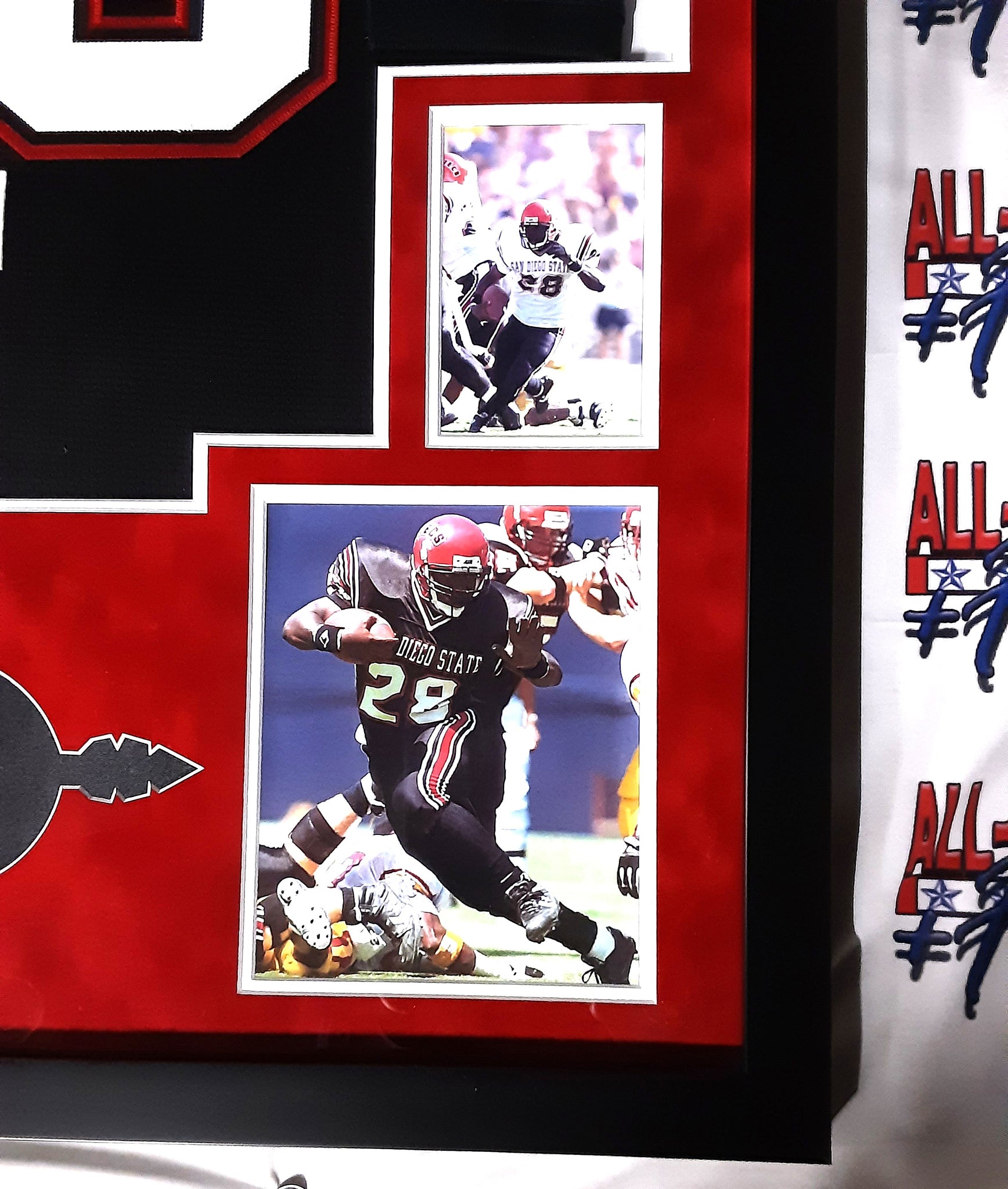 Marshall Faulk Authentic Signed Pro Style Framed Jersey Autographed JSA LOA