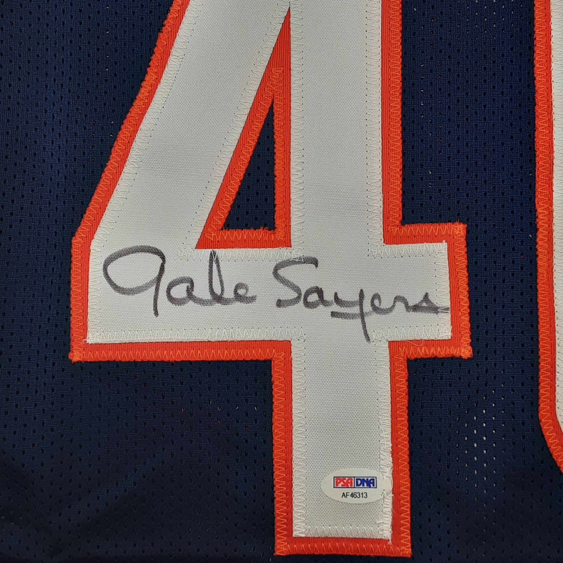 Gale Sayers Authentic Signed Pro Style Stats Jersey Autographed PSA DNA R1