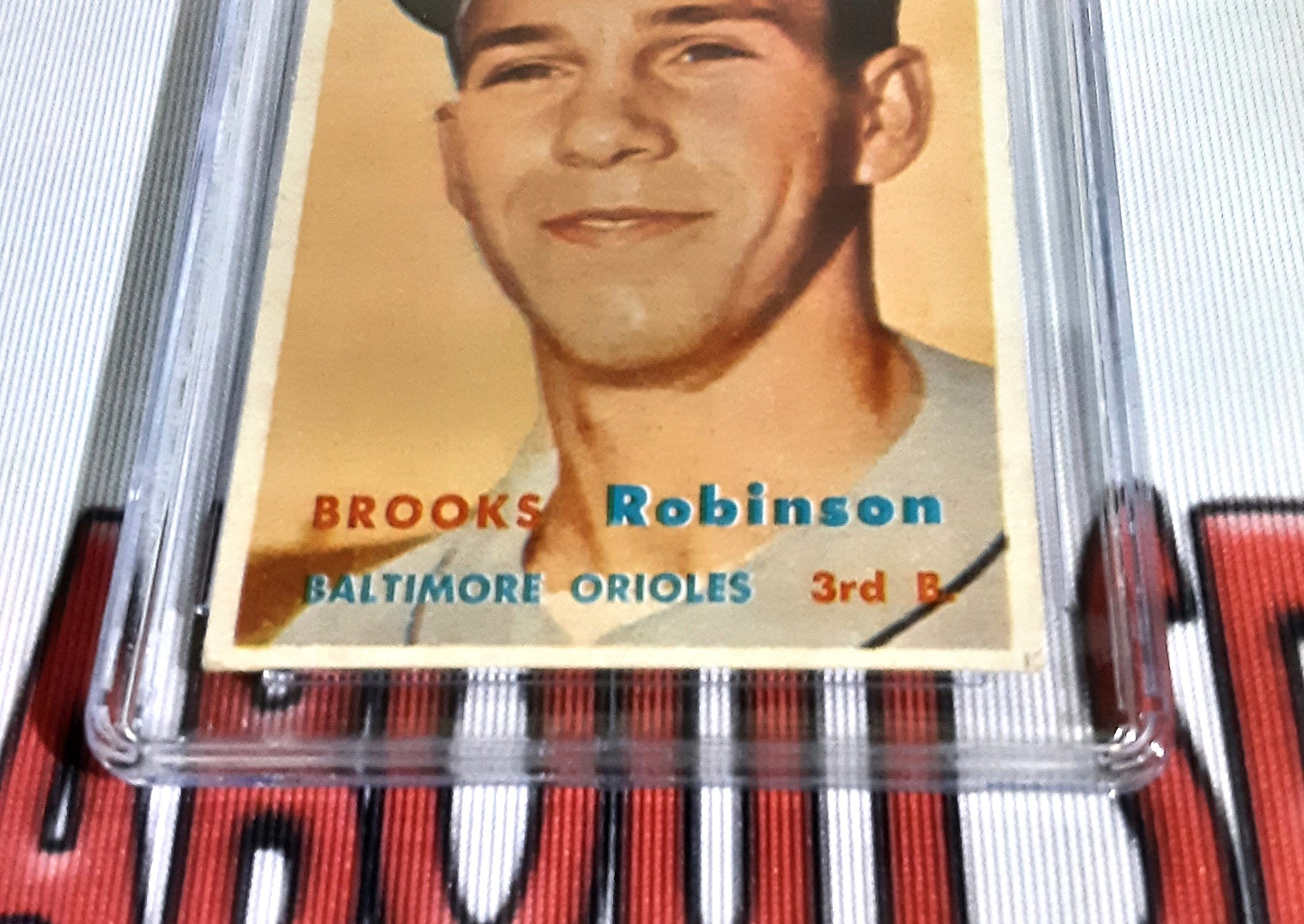 1957 Topps #328 Brooks Robinson Excellent 5 Authentic Baseball Card CGC