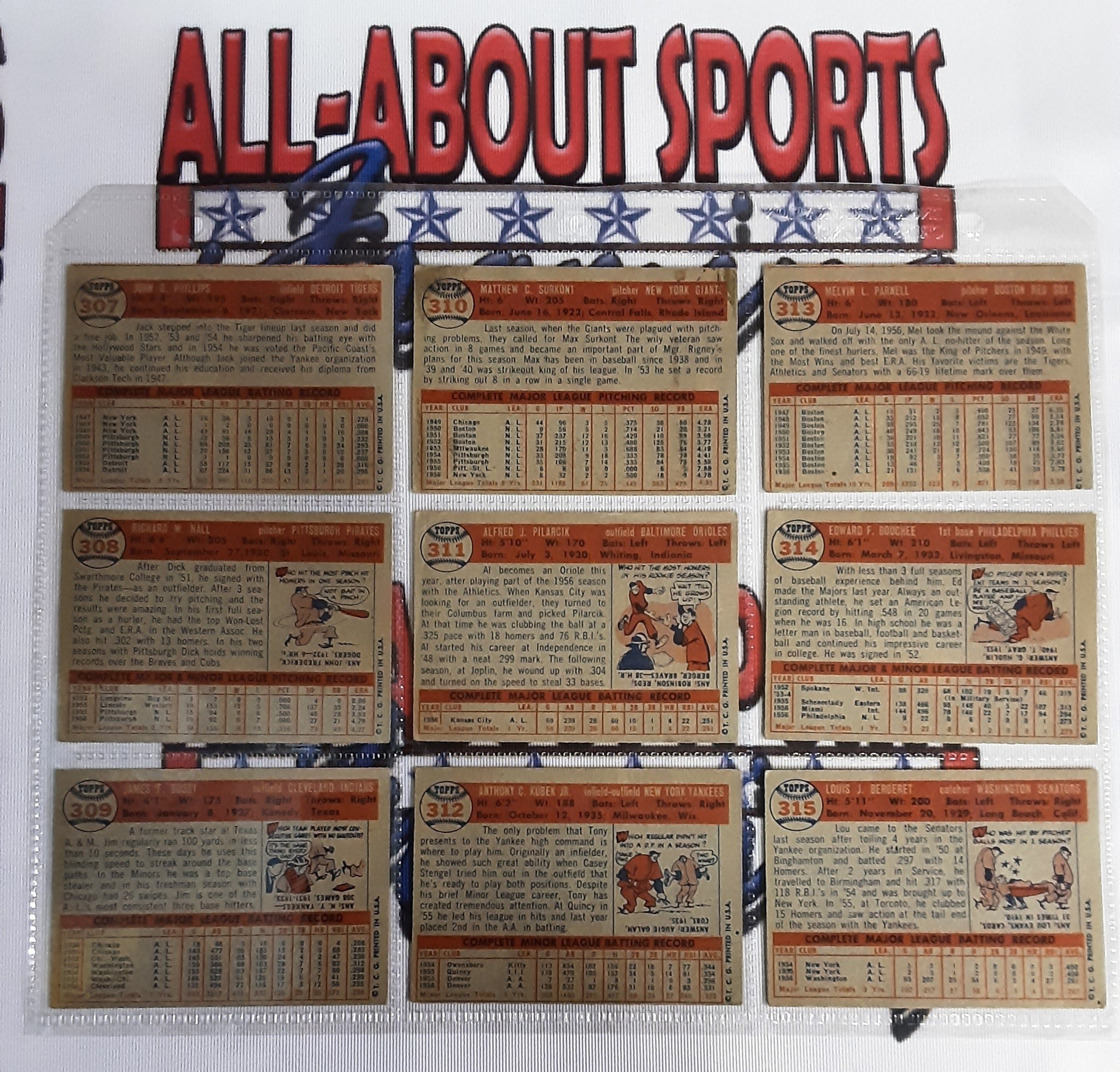 1957 Topps Complete Collection 395 of 407 Cards