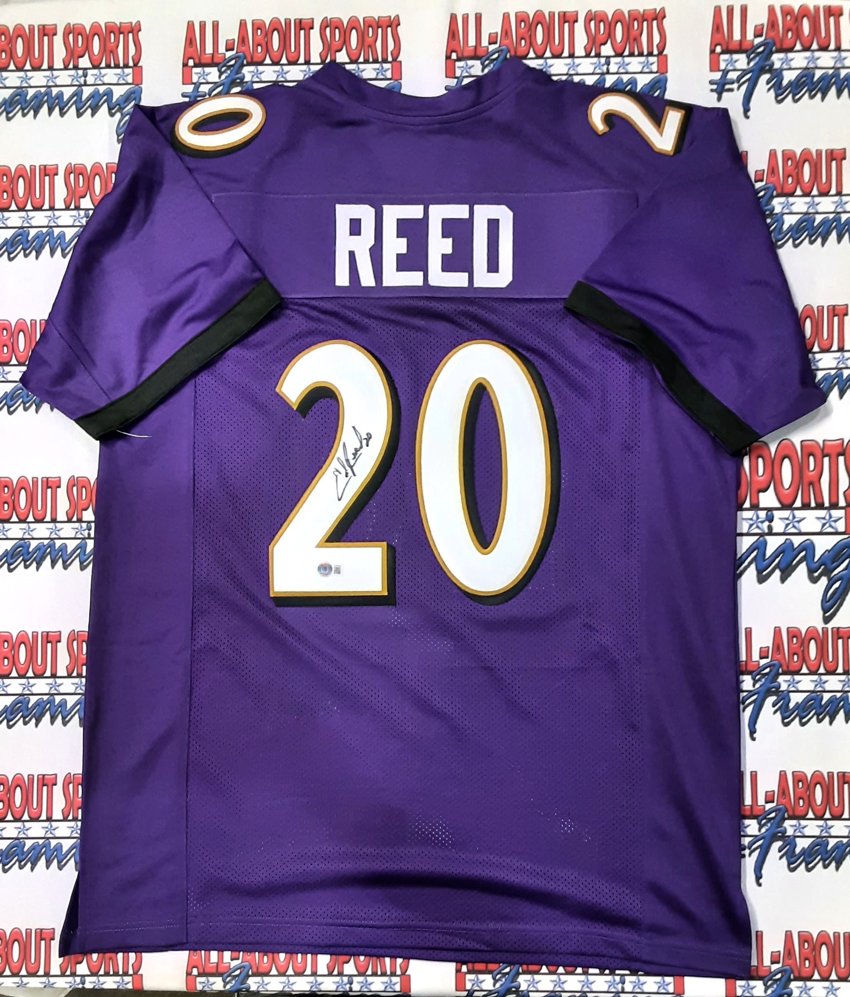 Ed Reed Authentic Signed Pro Style Jersey Autographed Beckett