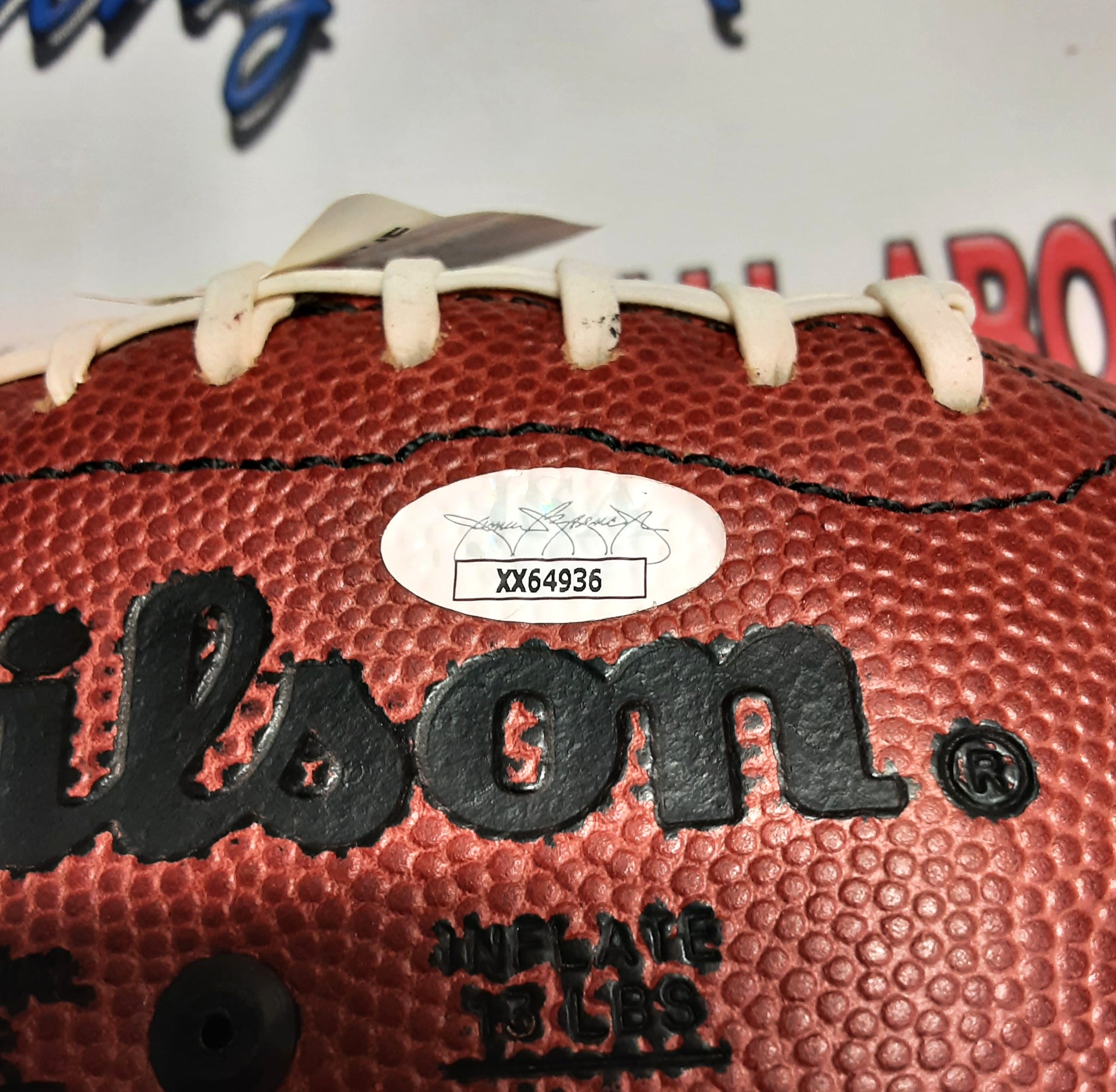 Johnny Unitas Authentic Signed Autographed Football with Inscription JSA/LOA-
