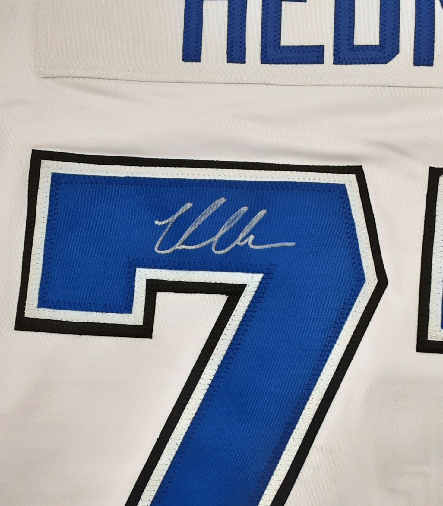Victor Hedman Authentic Signed Pro Style Jersey Autographed JSA R1