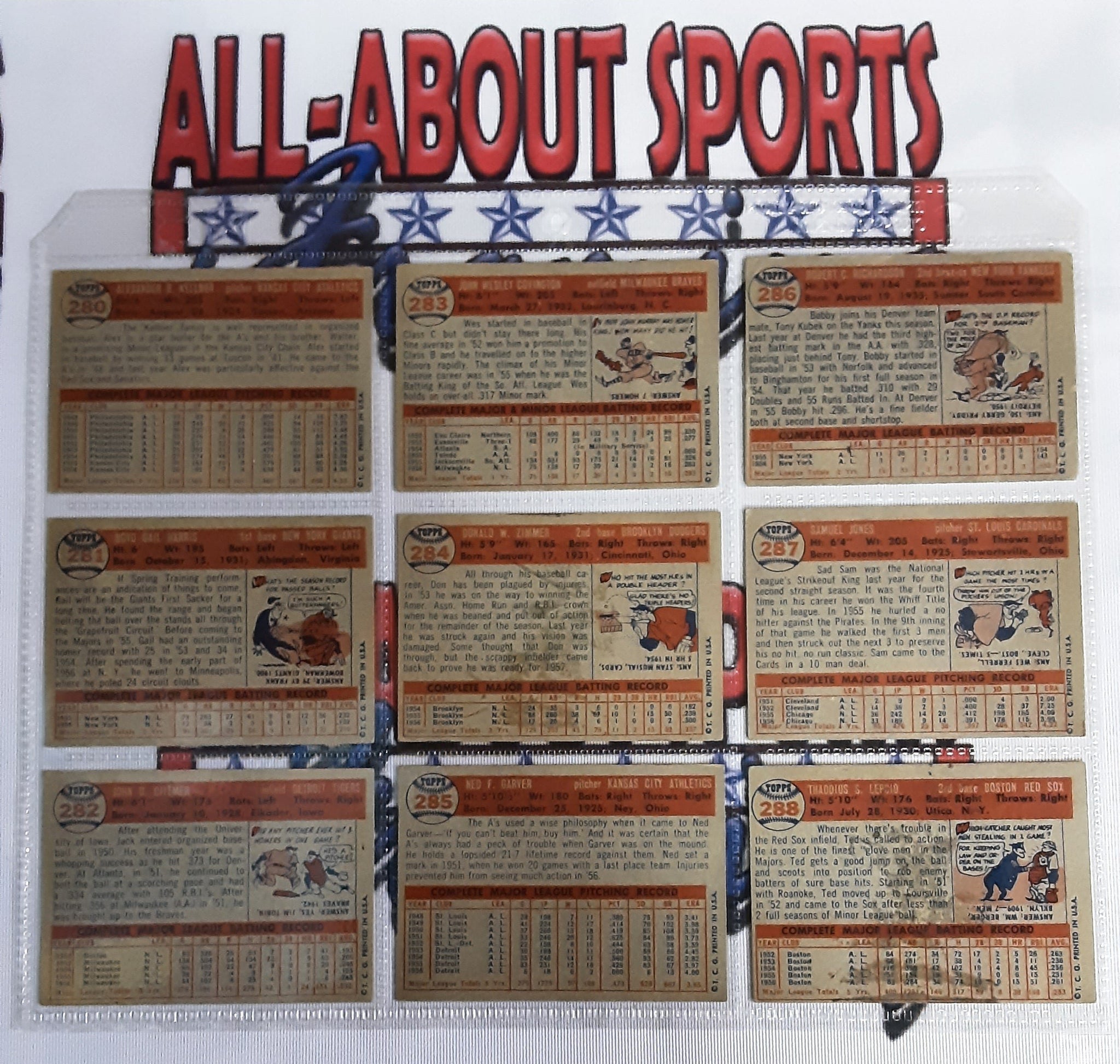 1957 Topps Complete Collection 395 of 407 Cards