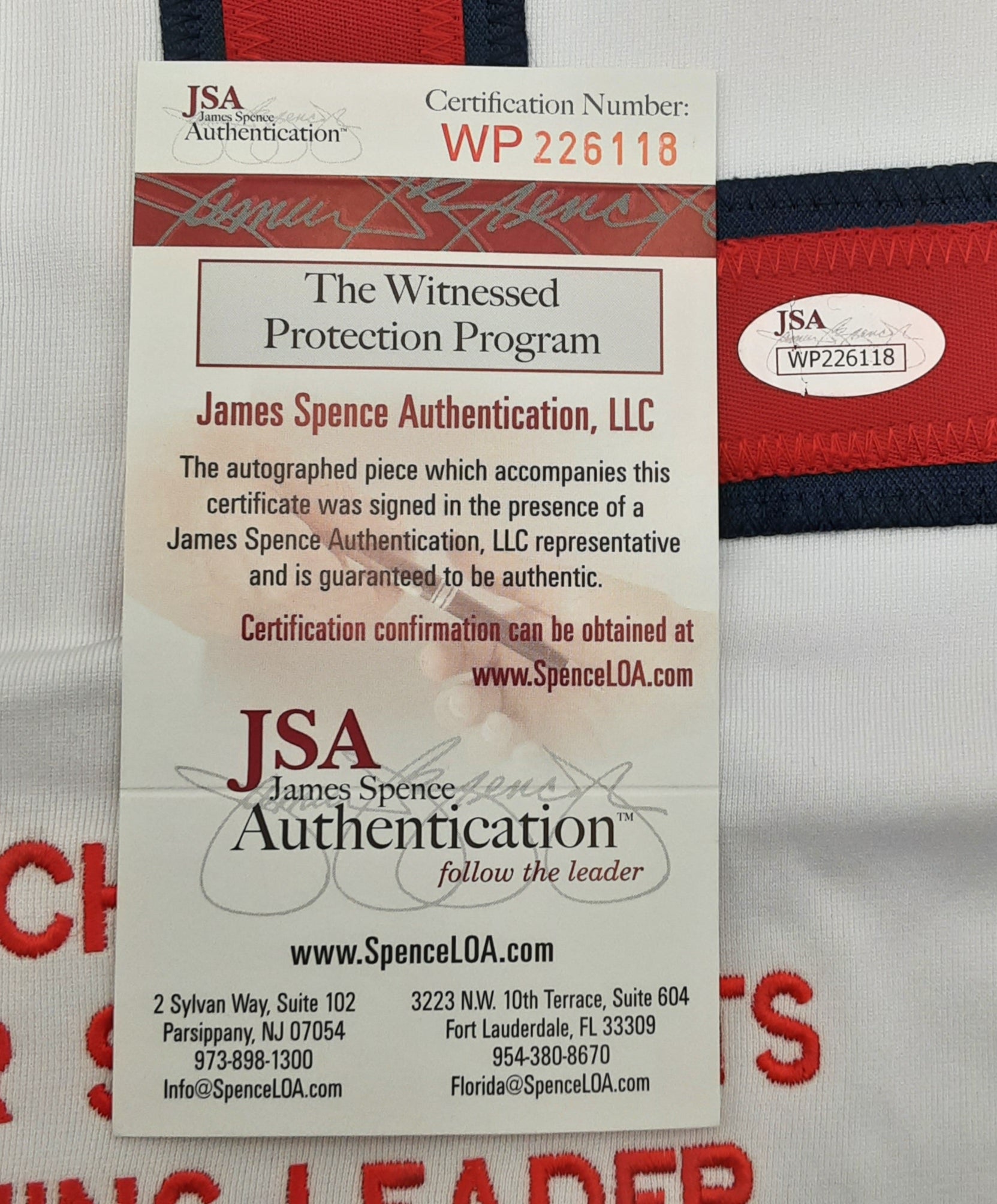 Curt Schilling Authentic Signed Pro Style Jersey Autographed with Stats JSA R1