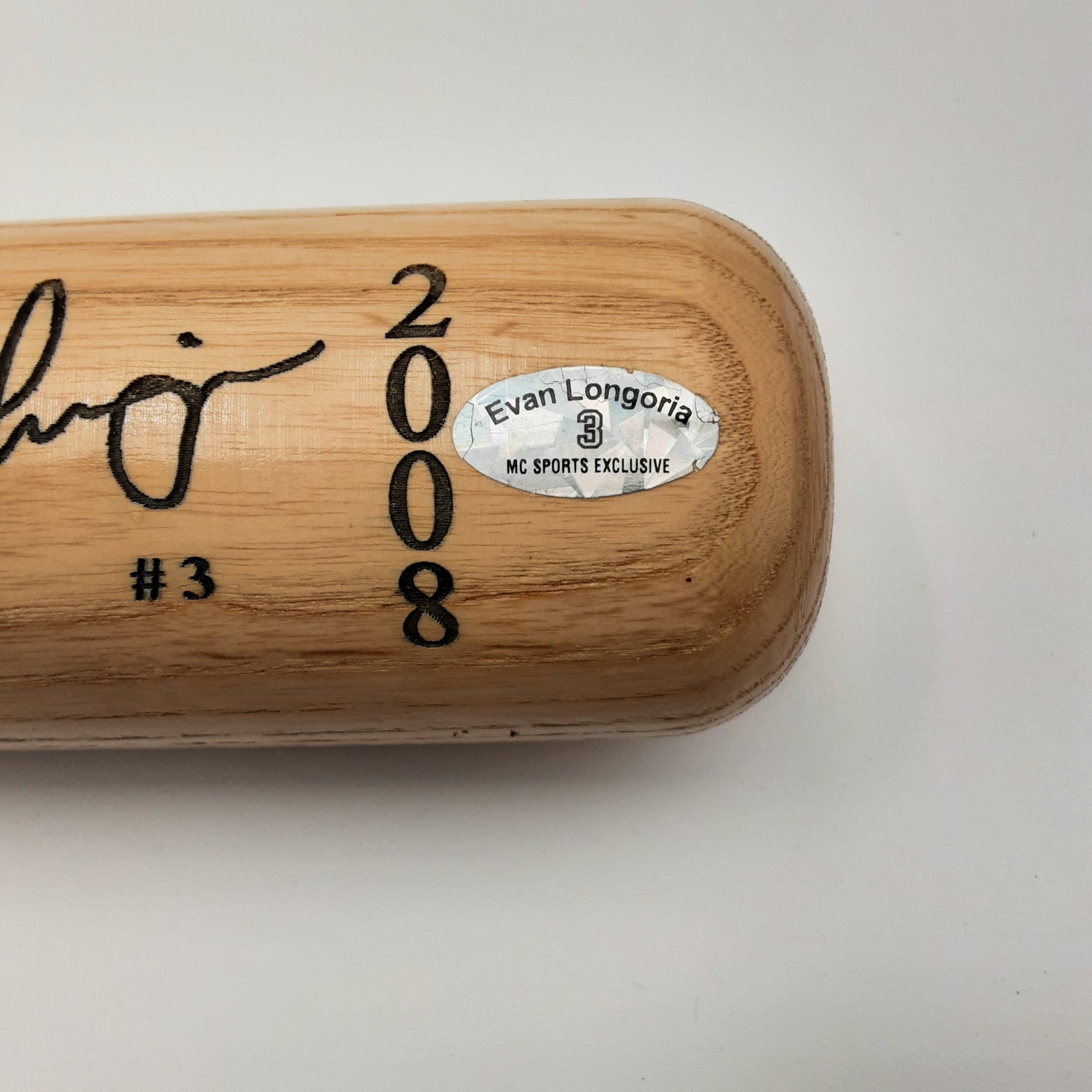 Evan Longoria Authentic Signed Pro Style Baseball Bat Autographed JSA