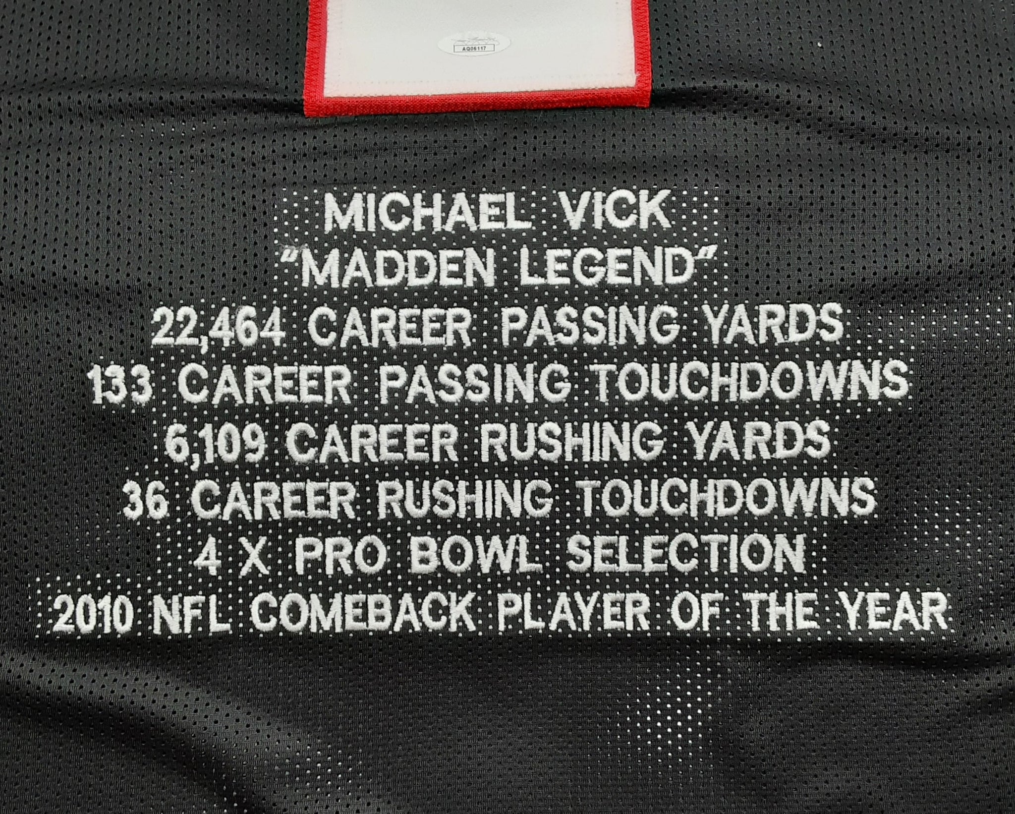 Michael Vick Authentic Signed Pro Style Stats Jersey Autographed JSA