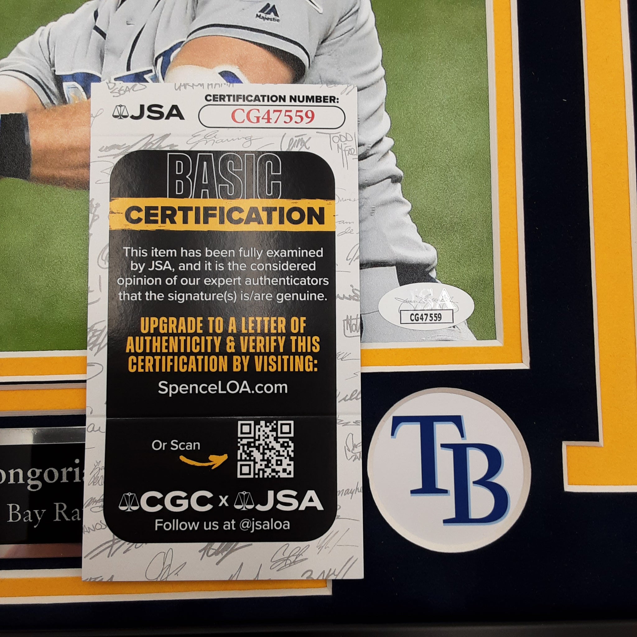 Evan Longoria Authentic Signed Framed 8x10 Photo Autographed JSA