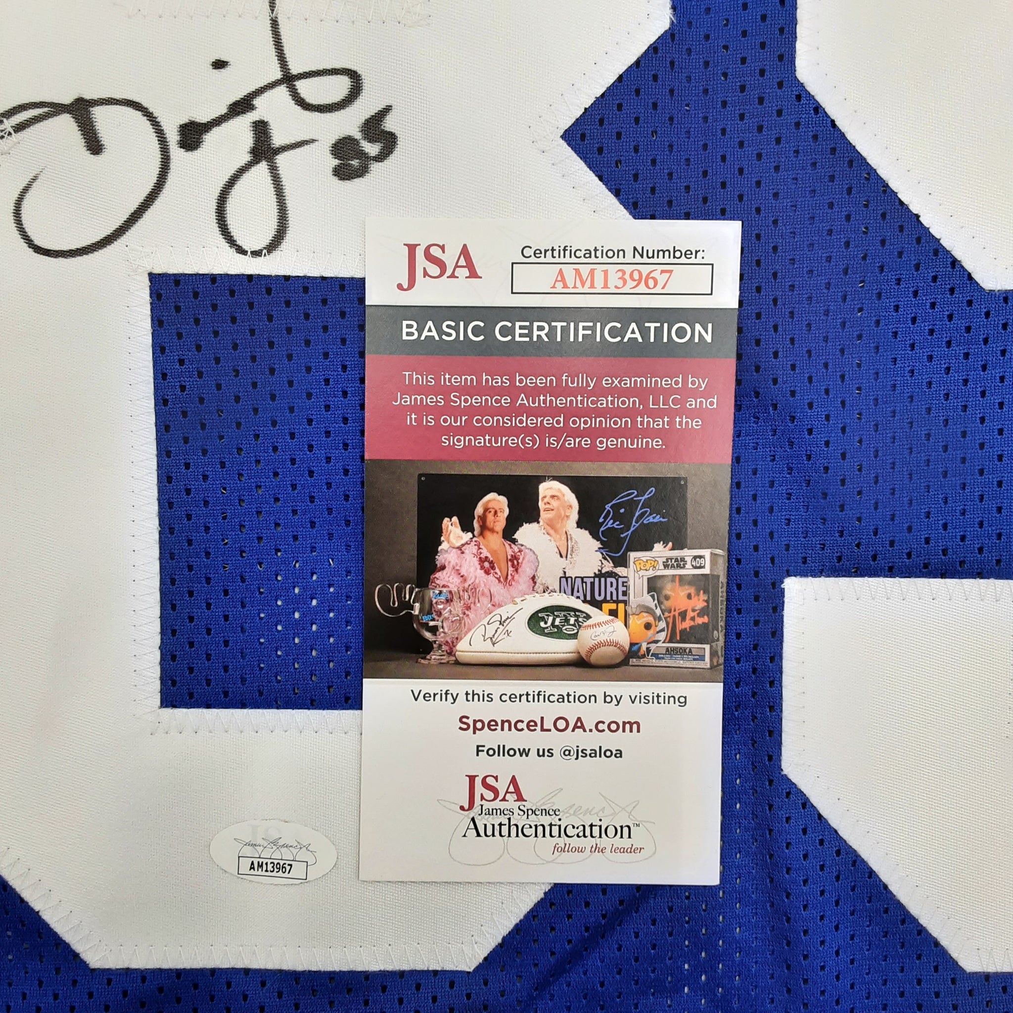 David Tyree Authentic Signed Pro Style Jersey Autographed JSA R1