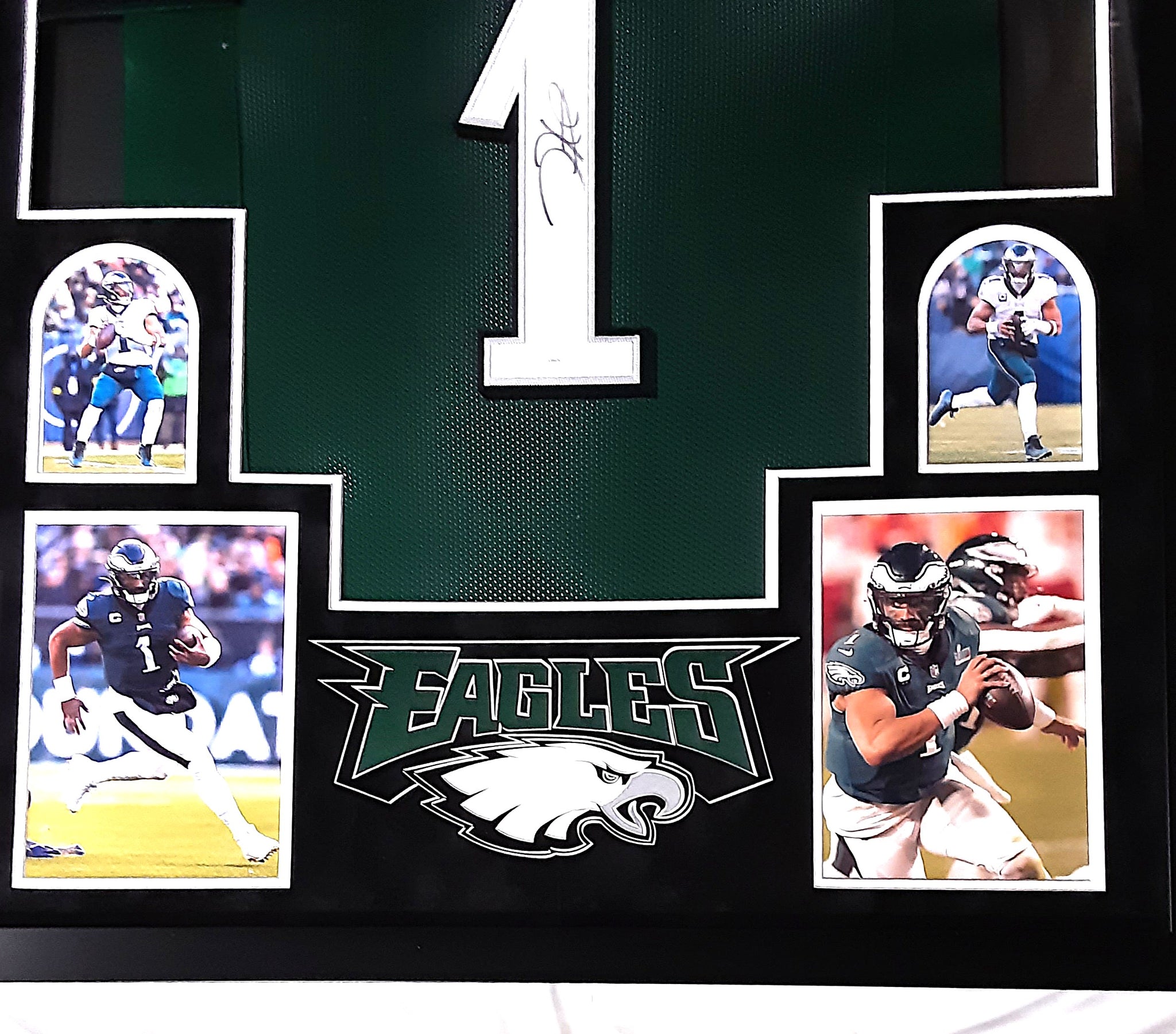 Jalen Hurts Authentic Signed Pro Style Framed Jersey Autographed JSA