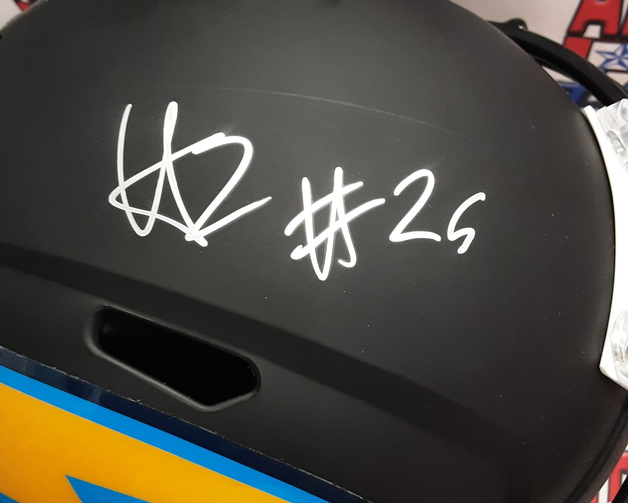Hassan Haskins Authentic Signed Autographed Replica Helmet JSA-
