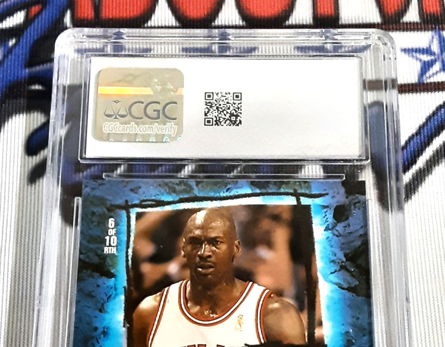 1997-98 Hoops Rock the House #6RTH Michael Jordan NM/Mint+ 8.5 Authentic Basketball Card CGC