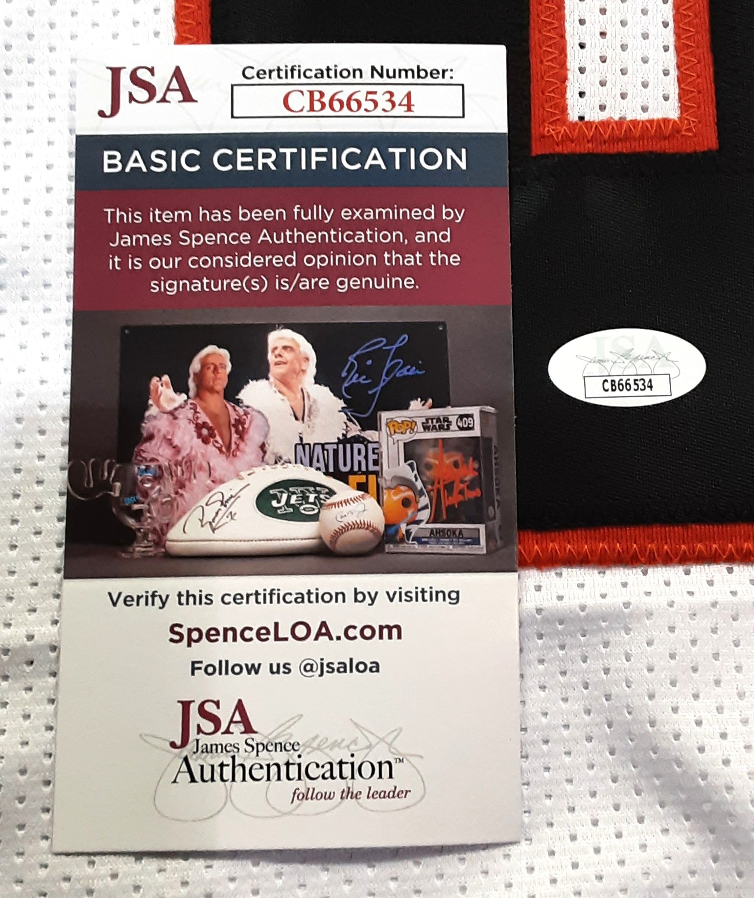 Jeff Blake Authentic Signed Pro Style Jersey Autographed JSA R1