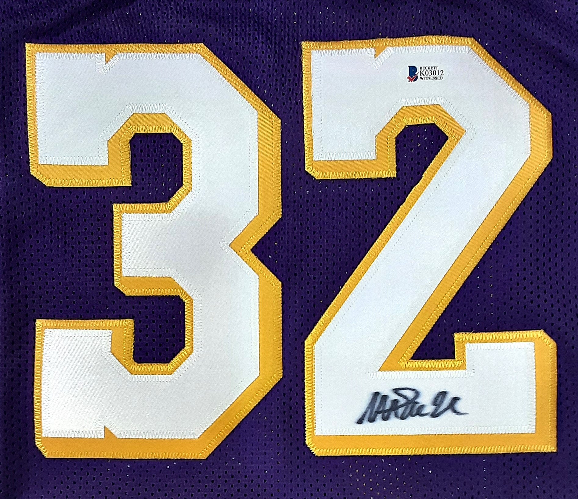 Magic Johnson Authentic Signed Pro Style Jersey Autographed Beckett-