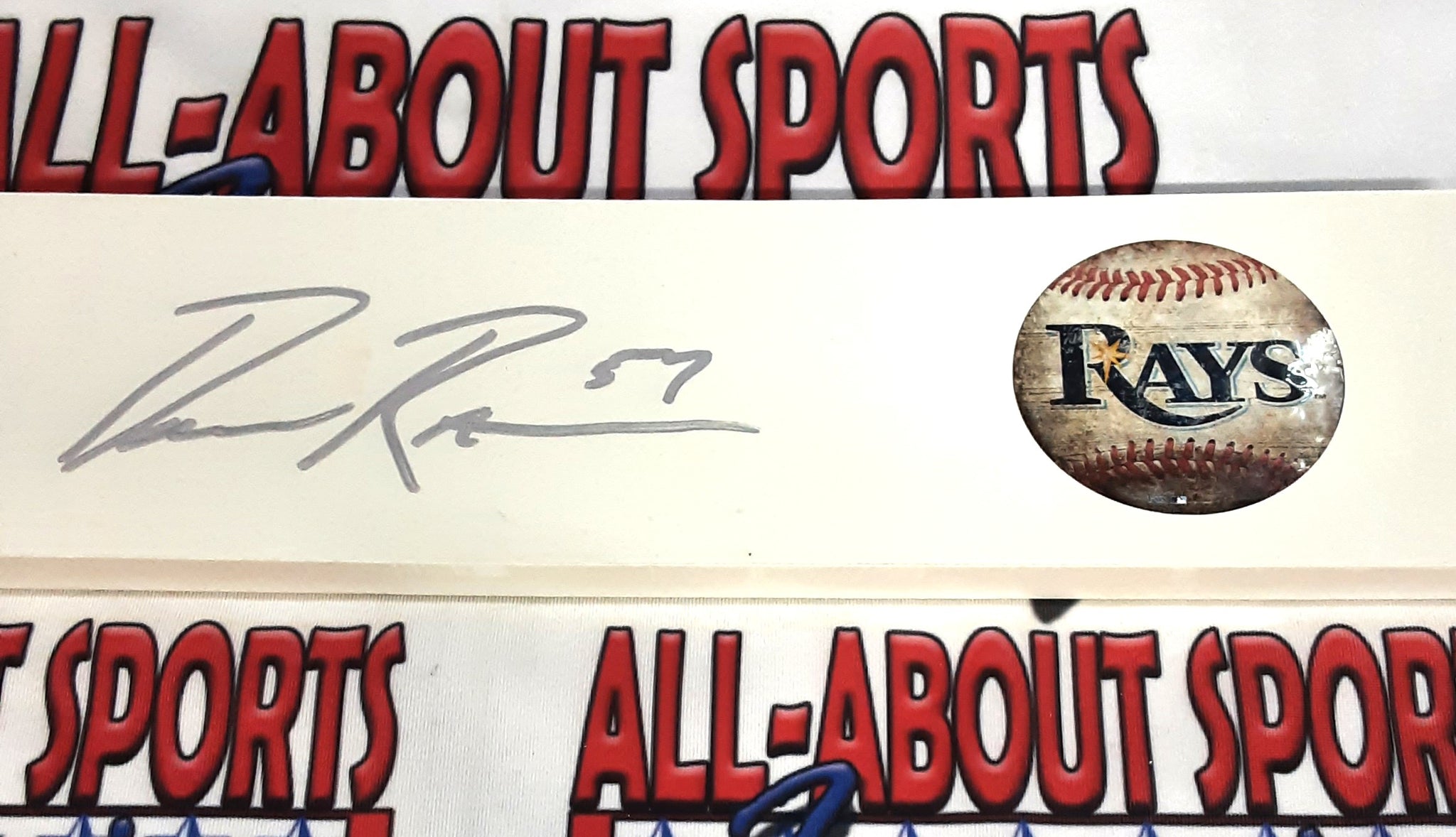 Drew Rasmussen Authentic Signed 4" x 18" Pitching Rubber Autographed JSA