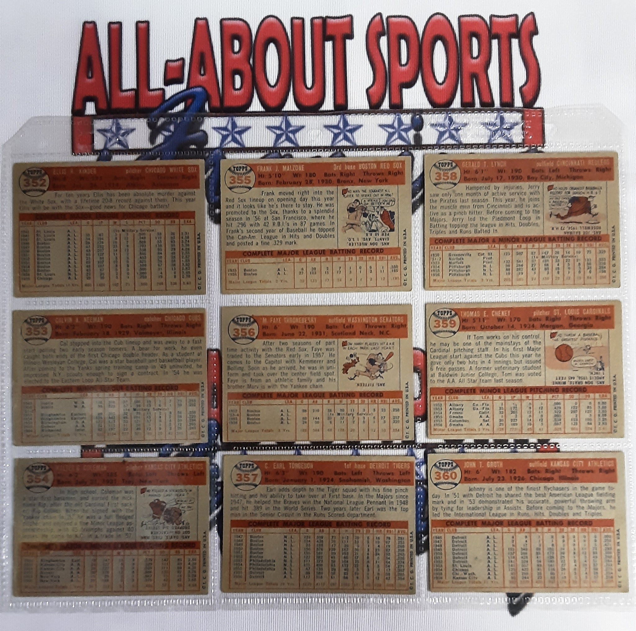 1957 Topps Complete Collection 395 of 407 Cards