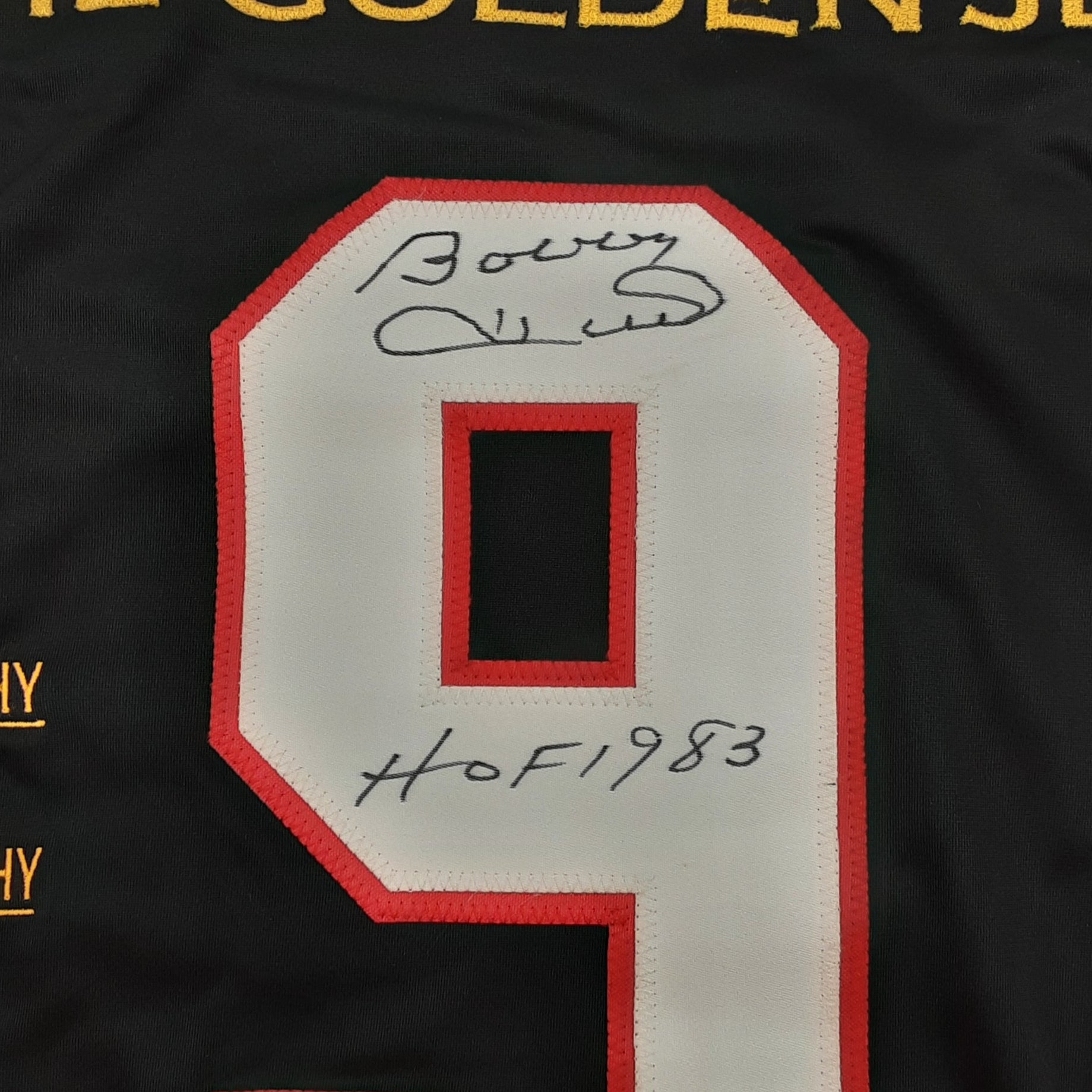 Bobby Hull Authentic Signed Pro Style Stats Jersey Autographed with Inscription JSA