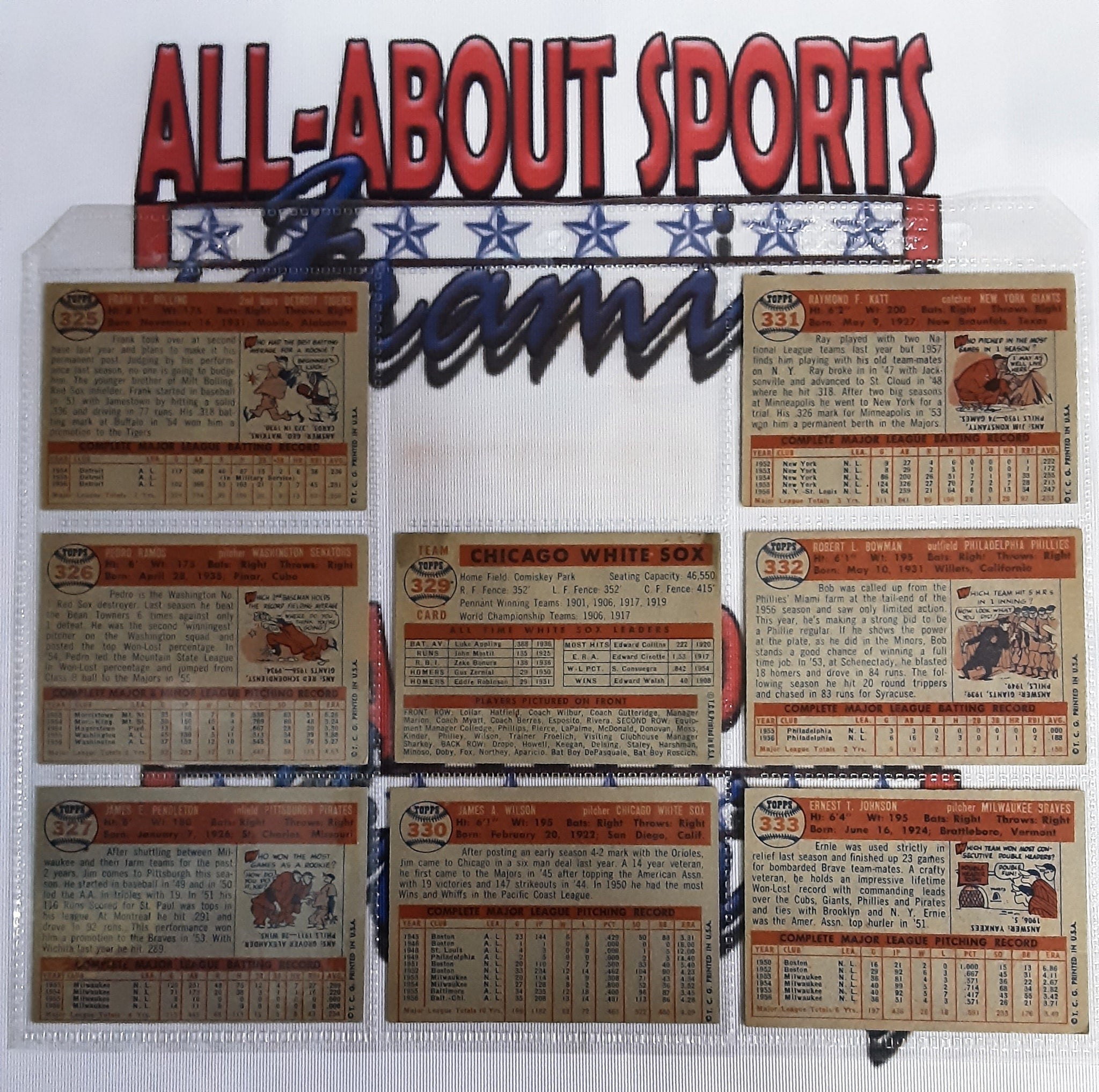 1957 Topps Complete Collection 395 of 407 Cards