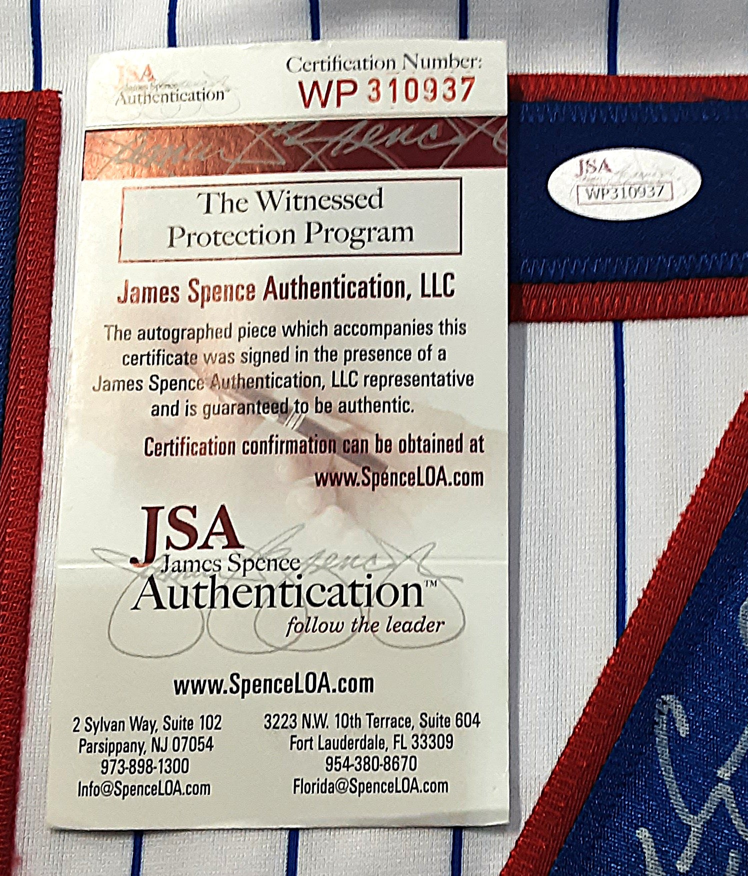 Mark Grace Authentic Signed Pro Style Jersey Autographed JSA R1