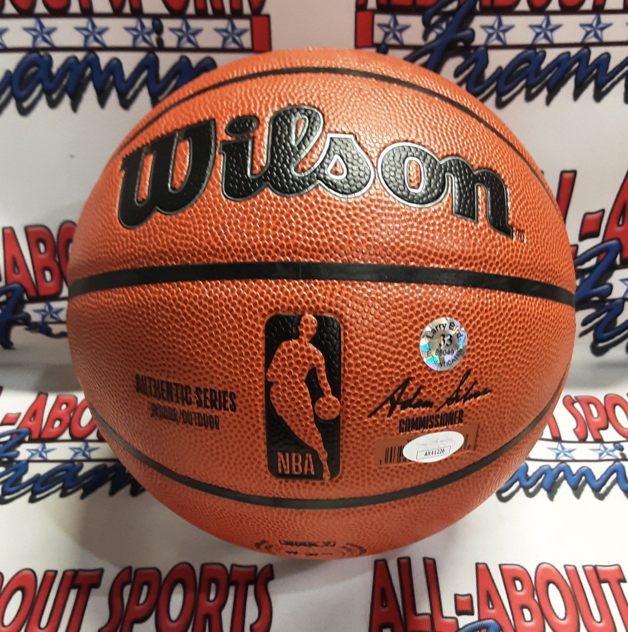 Larry Bird and Magic Johnson Authentic Signed Basketball Autographed JSA