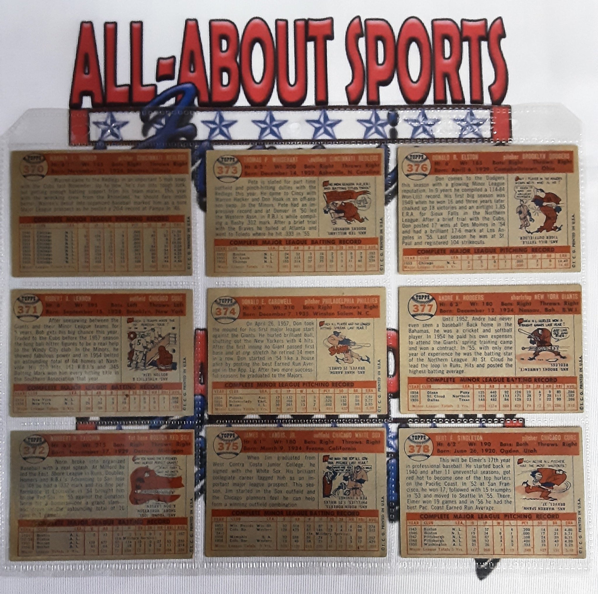 1957 Topps Complete Collection 395 of 407 Cards