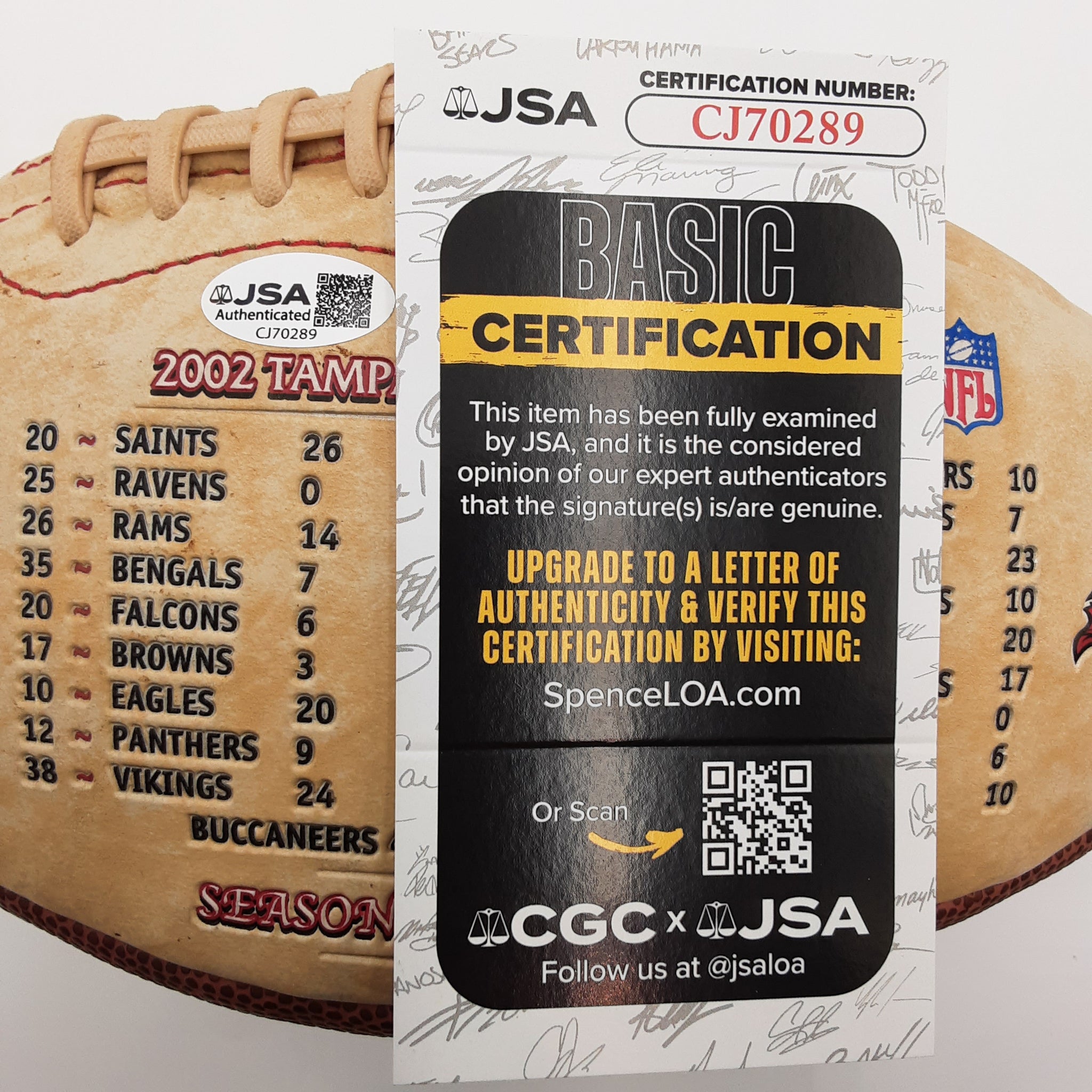 Mike Alstott Authentic Signed "Super Bowl" Football Autographed JSA