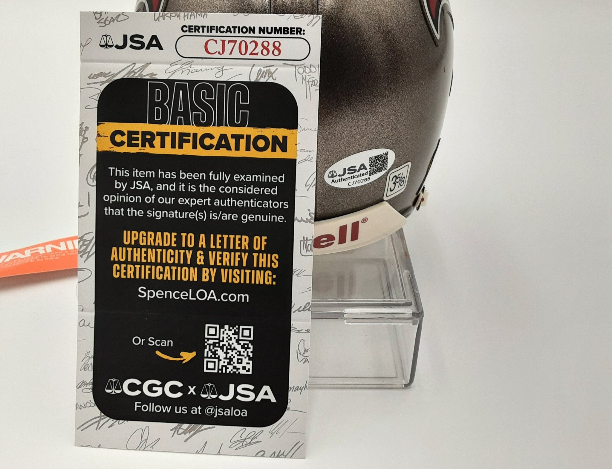 Mike Alstott Authentic Signed Autographed Mini Helmet JSA