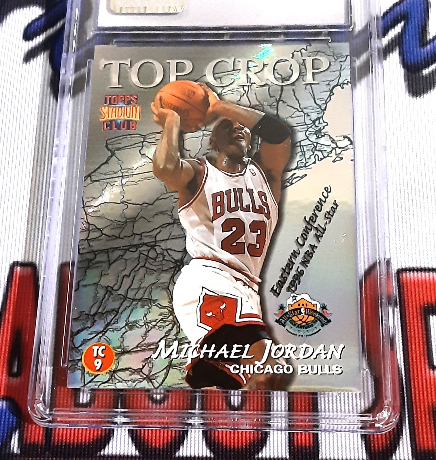1996-97 Stadium Club Top Crop TC#9 Michael Jordan/Gary Payton Near Min