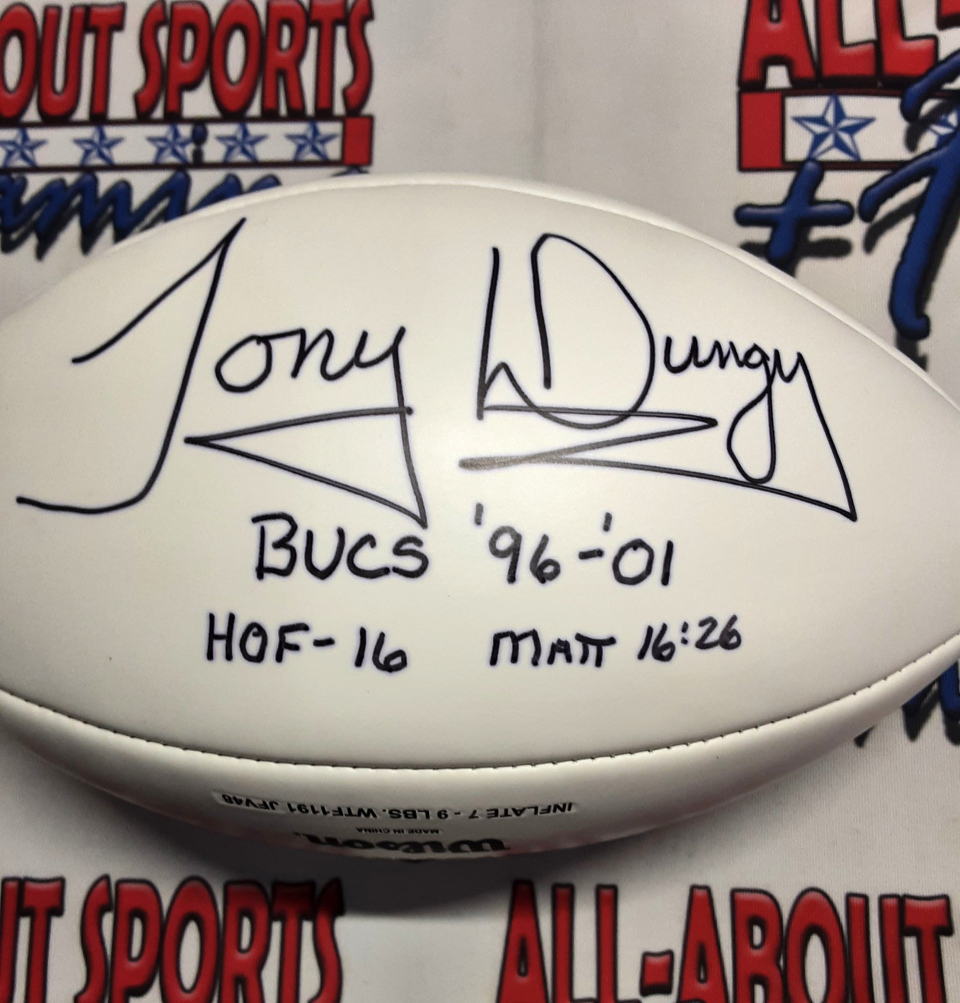Tony Dungy Authentic Signed Football Autographed with Inscription JSA