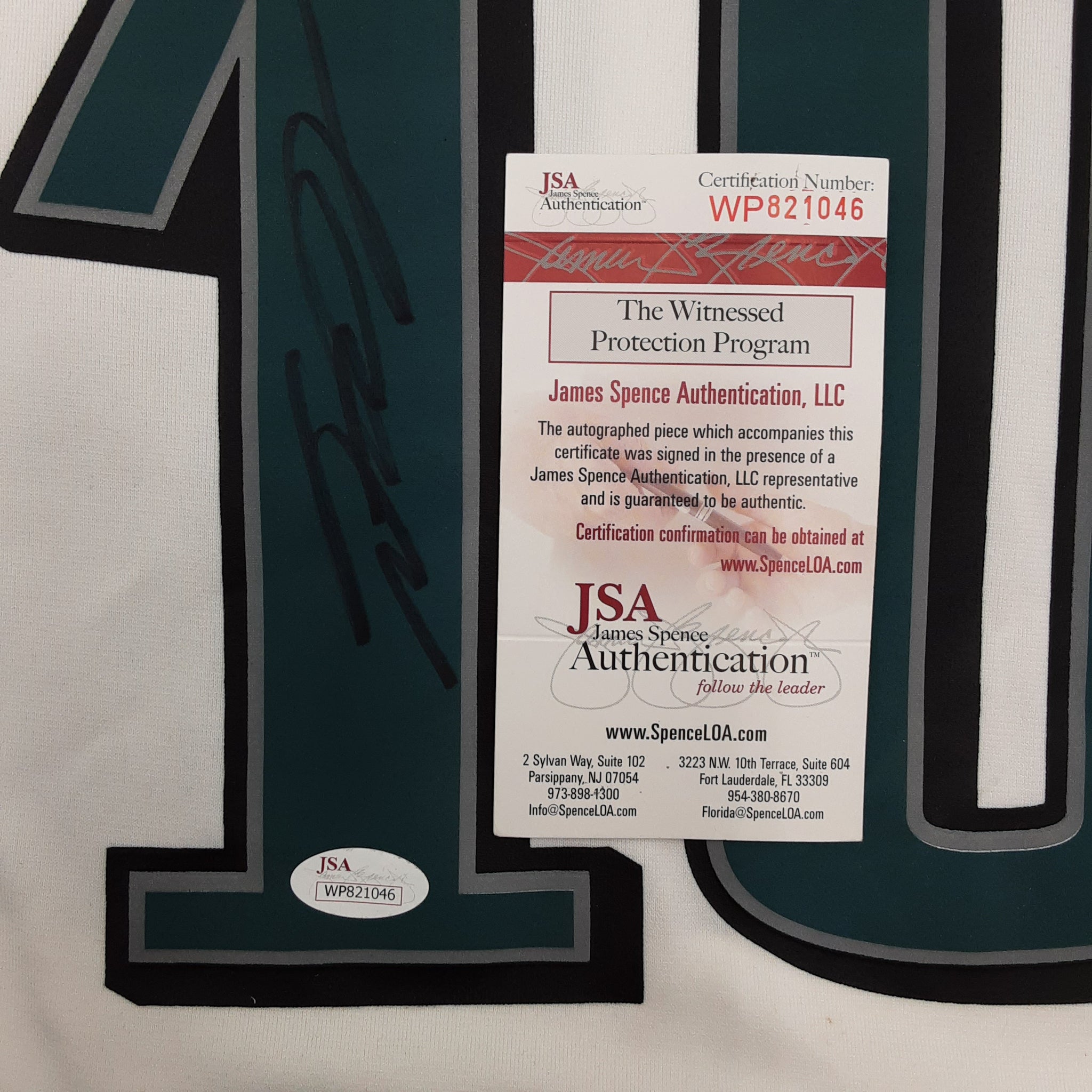 Desean Jackson Authentic Signed Pro Style Jersey Autographed JSA R1