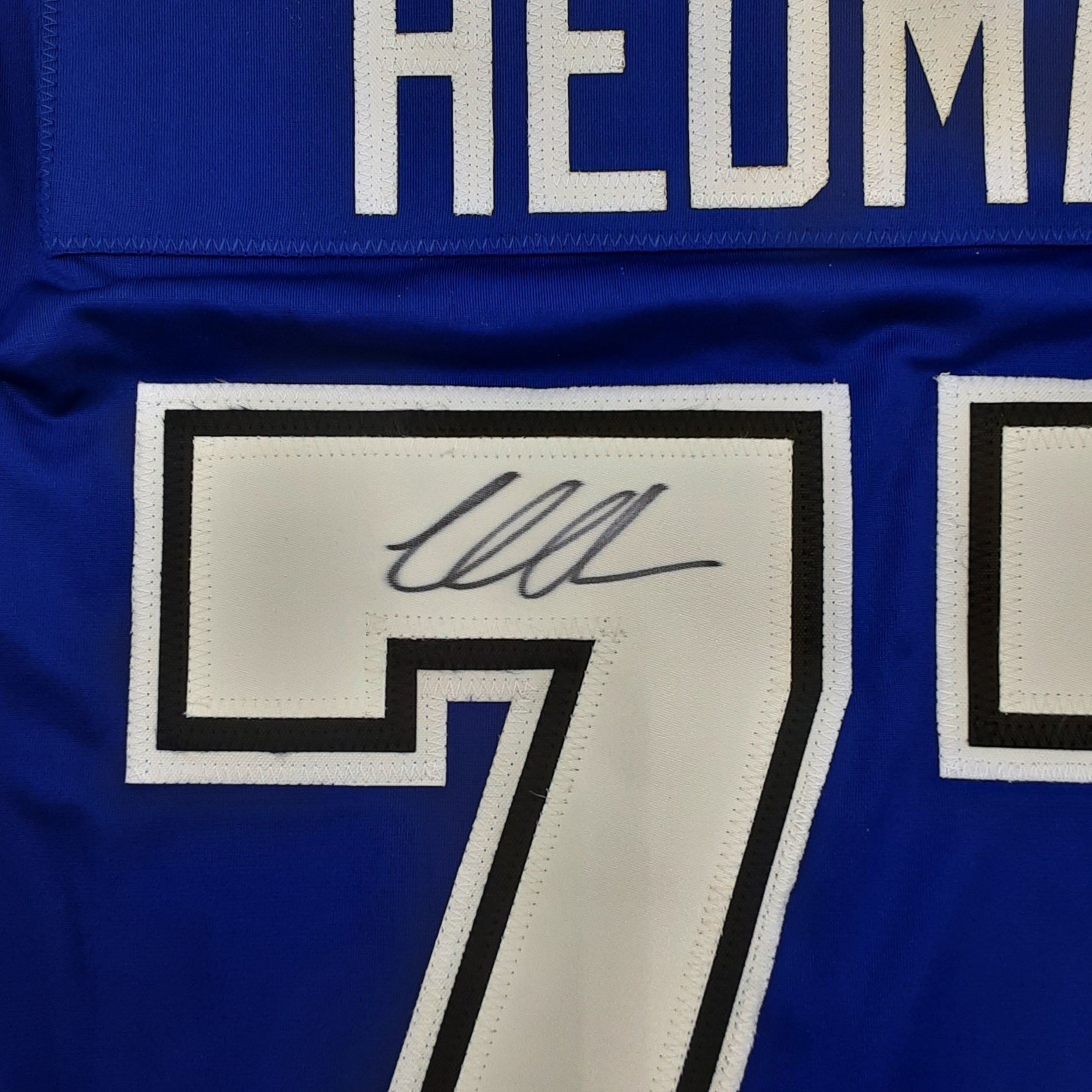 Victor Hedman Authentic Signed Pro Style Jersey Autographed JSA