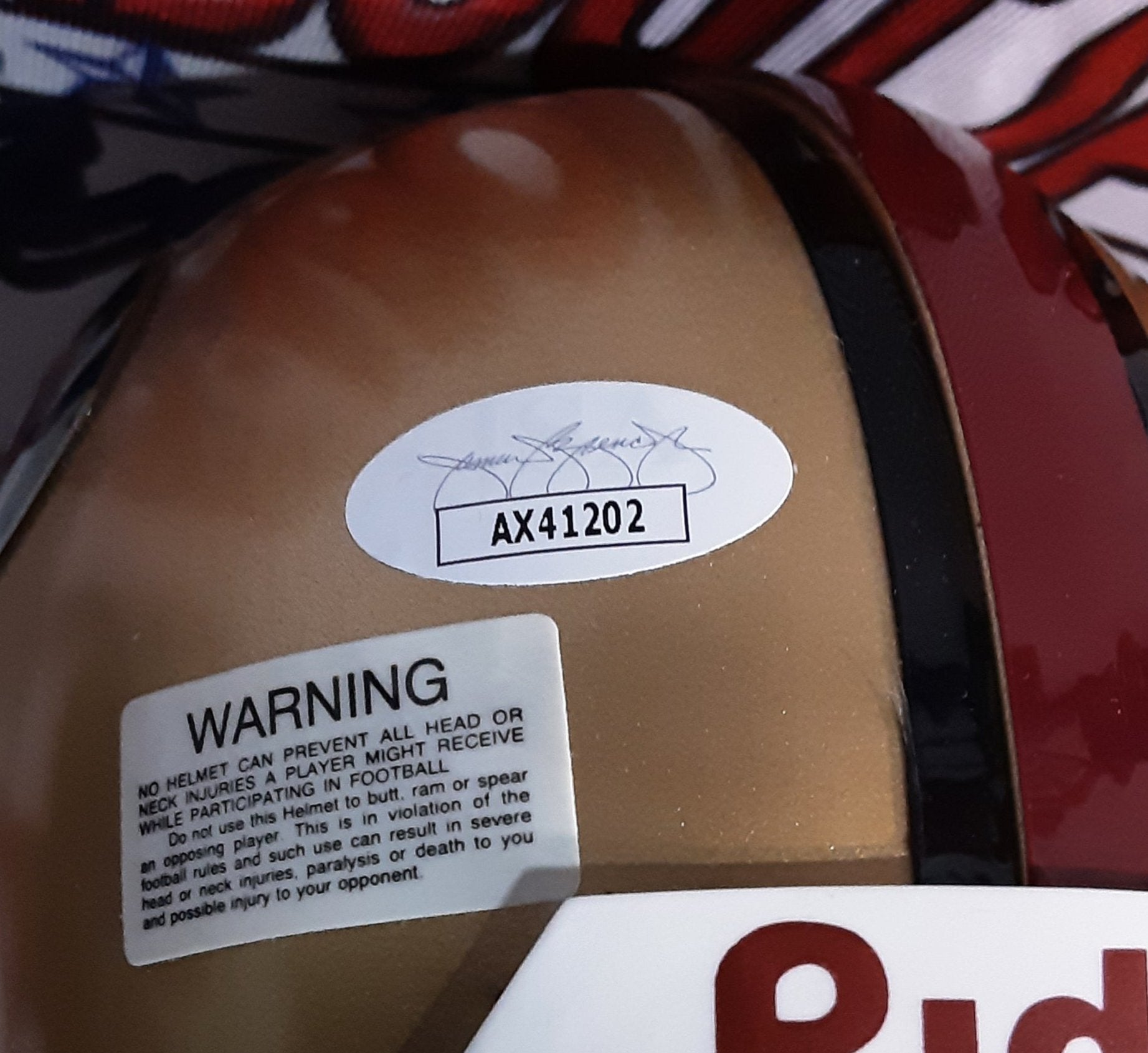 Ronnie Lott Authentic Signed Mini Helmet JSA