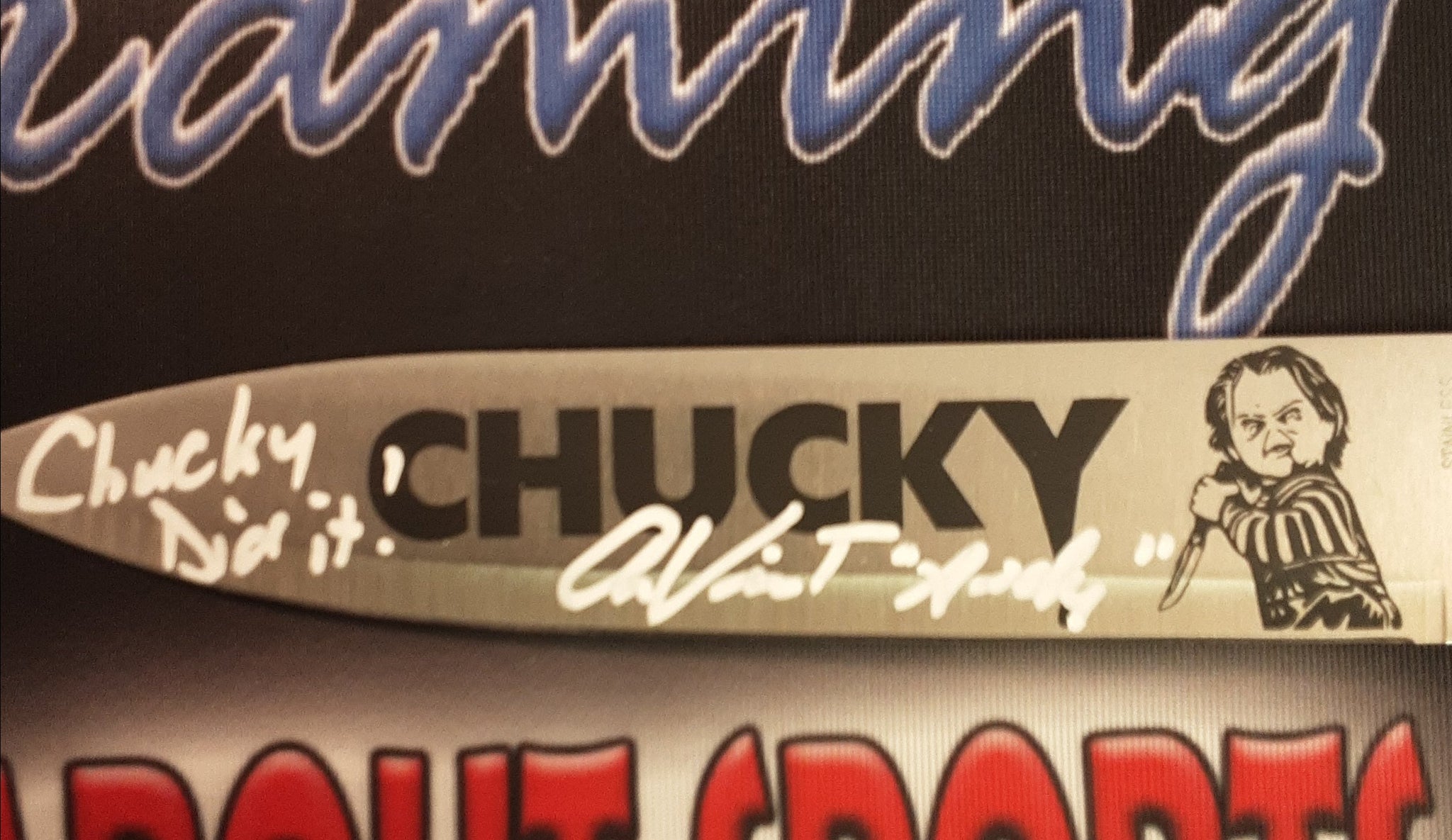 Alex Vincent Authentic Signed Childs Play Knife With Inscription, Autographed JSA-