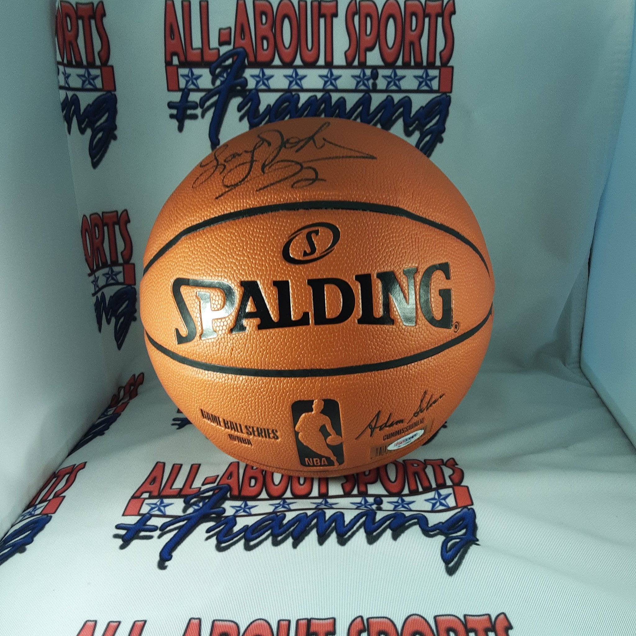 Larry Johnson Authentic Signed Basketball Autographed PSA