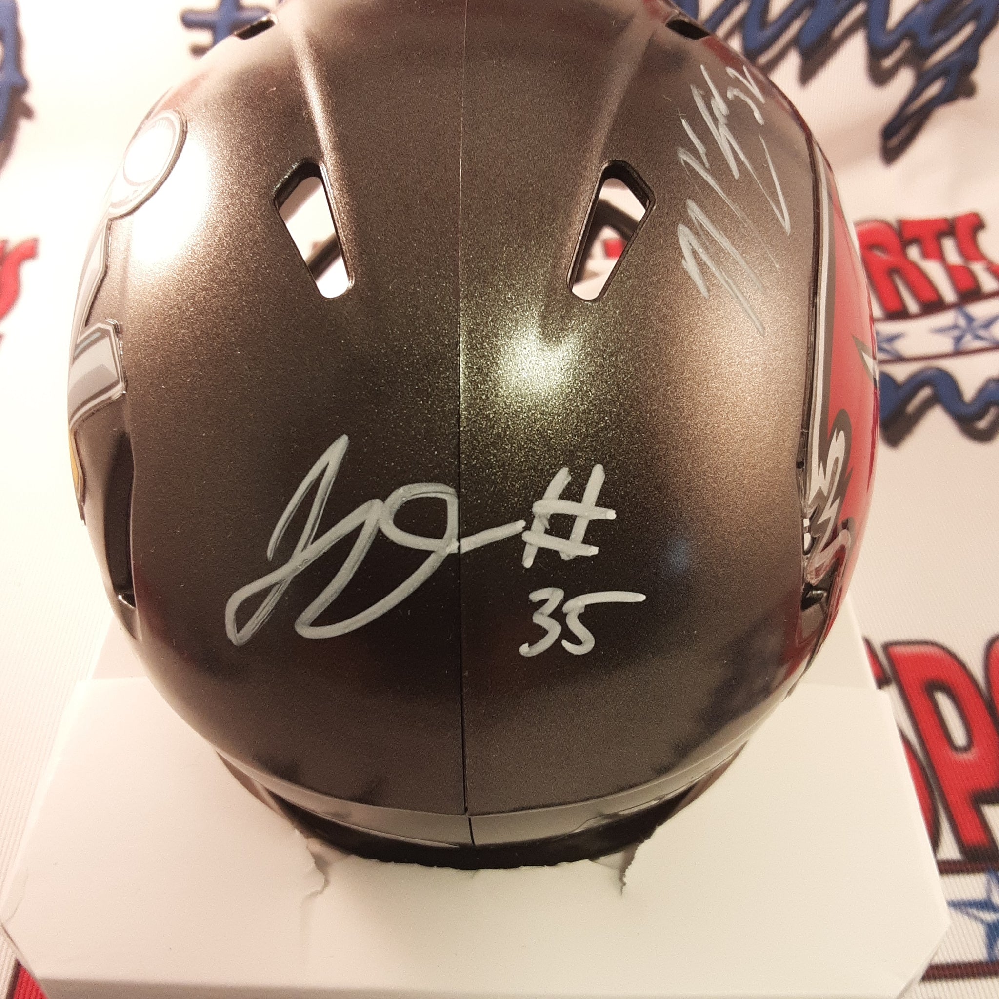 Dean, Edwards, & Whitehead Authentic Signed Autographed Mini Helmet JSA.