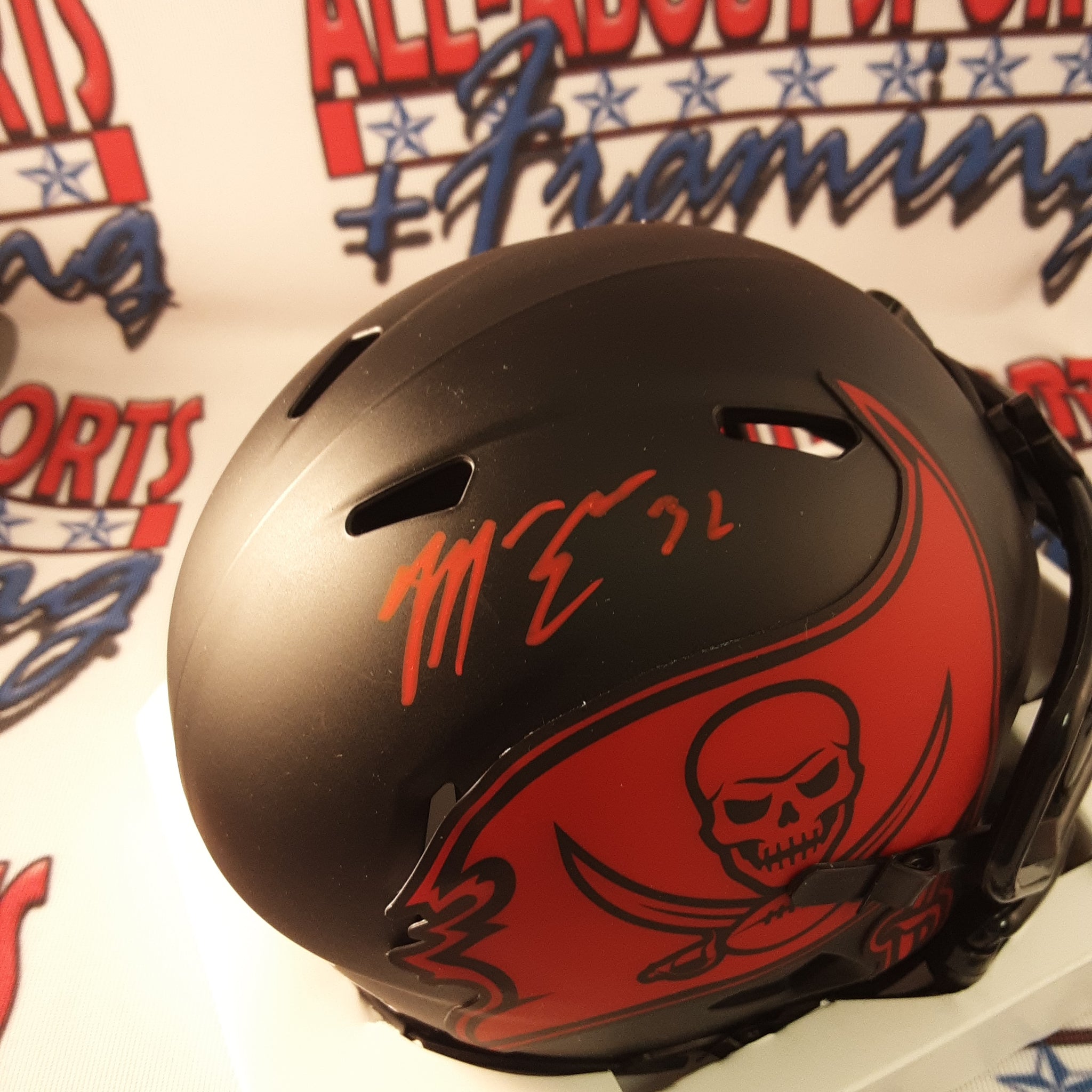 Mike Edwards Authentic Signed Autographed Mini Helmet JSA