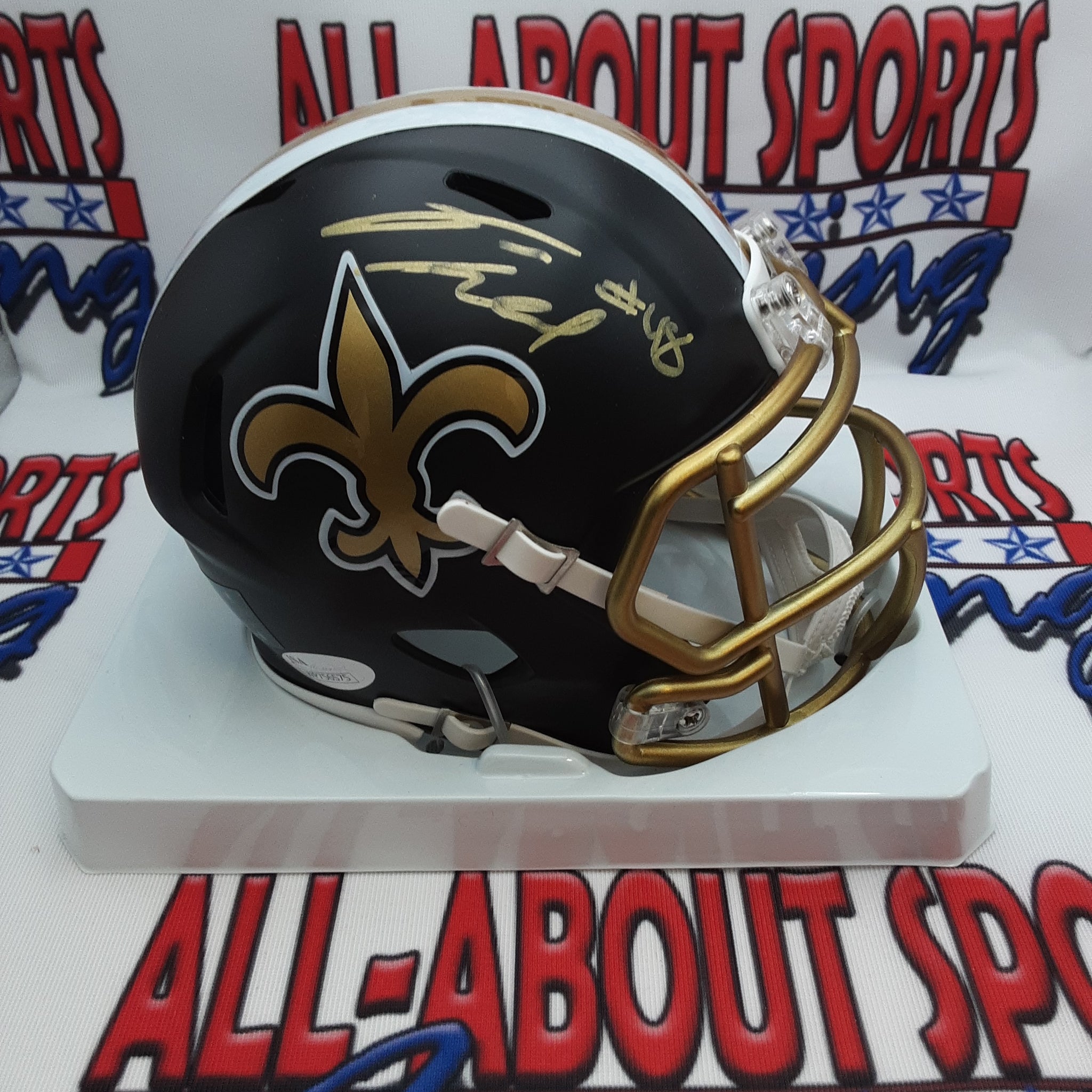 bell blaze helmet Vonn Bell Authentic Signed Autographed BLAZE Mini Helmet JSA- R2