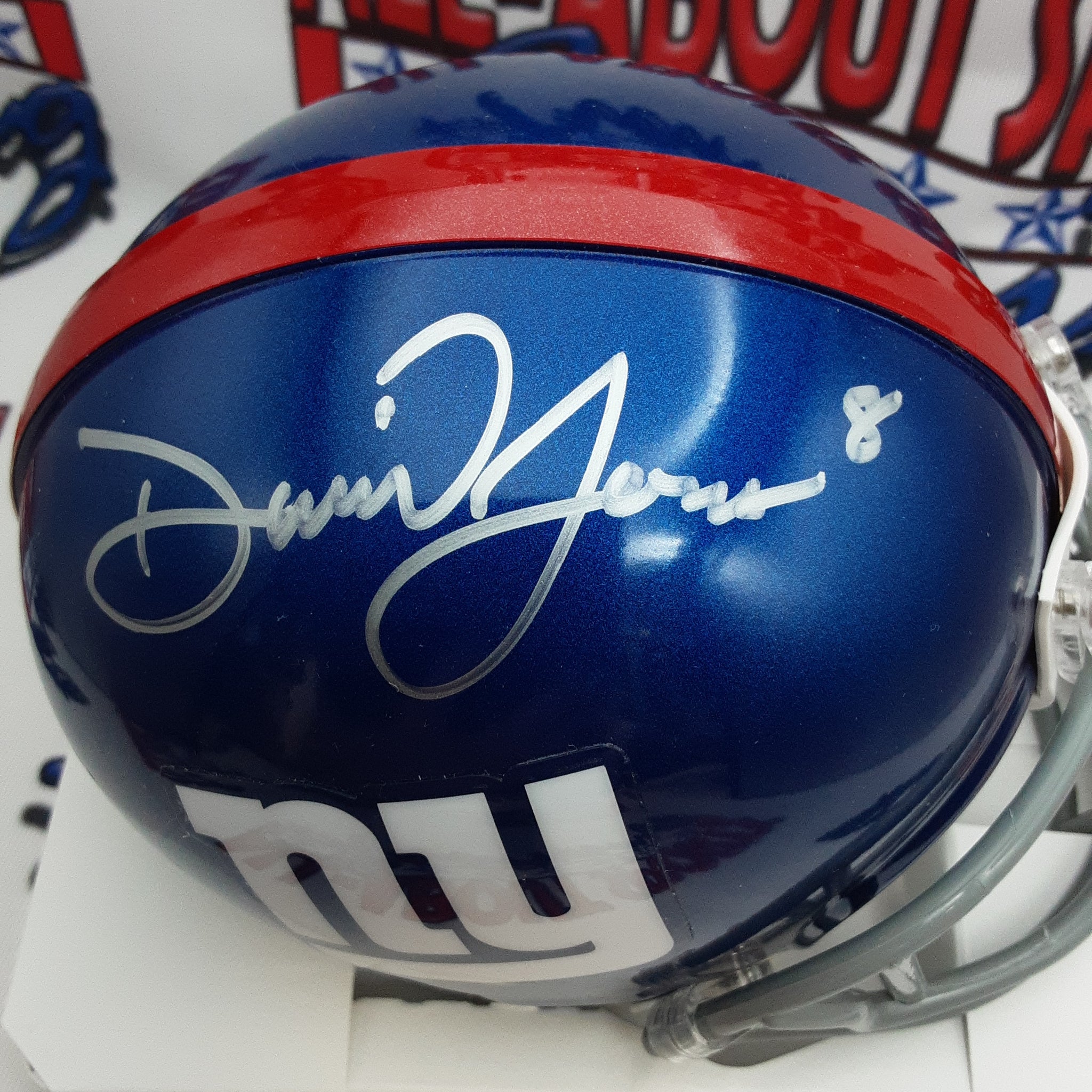 Daniel Jones Authentic Signed Autographed Mini Helmet JSA.