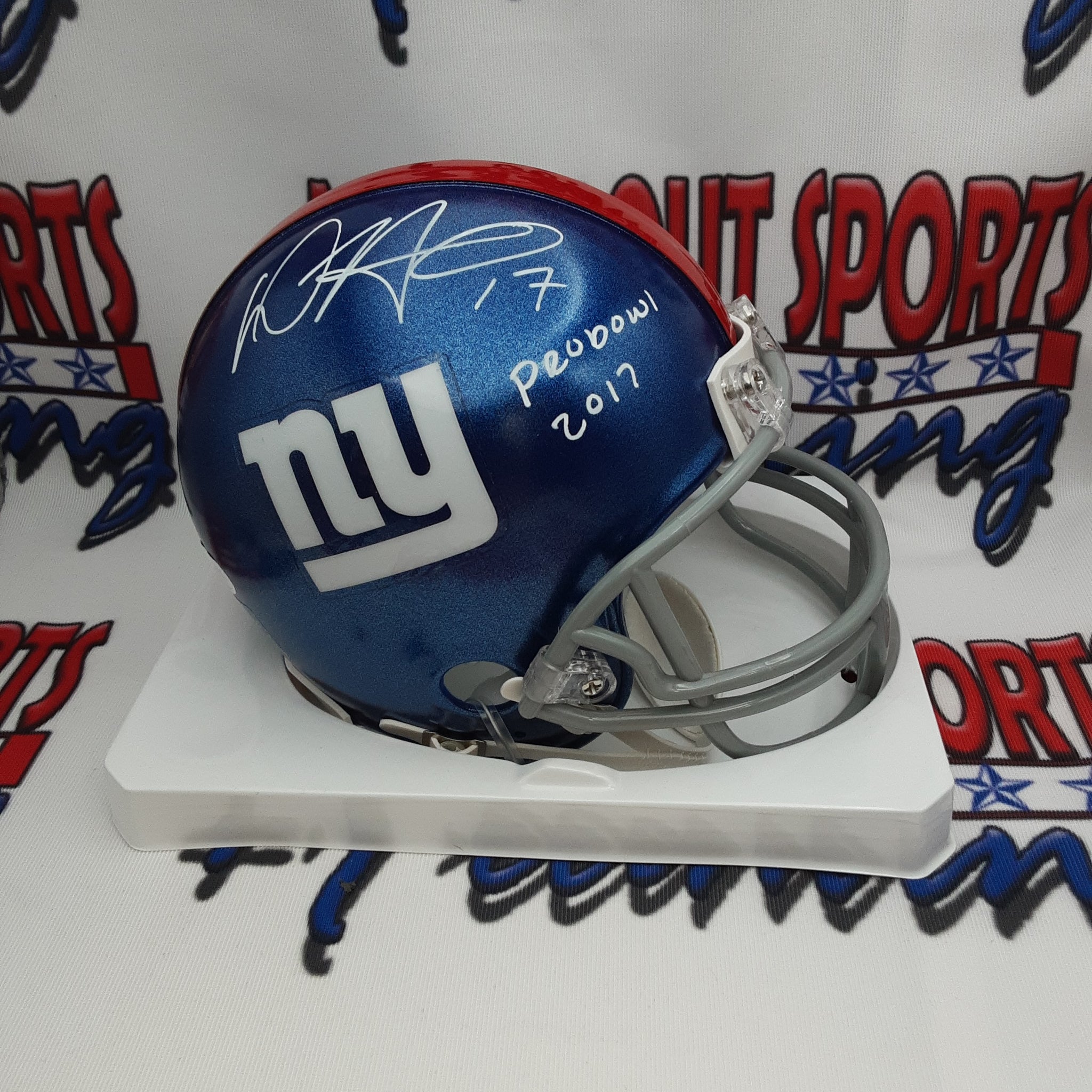 Dwayne Harris Authentic Signed Autographed Mini Helmet w/Inscription JSA.