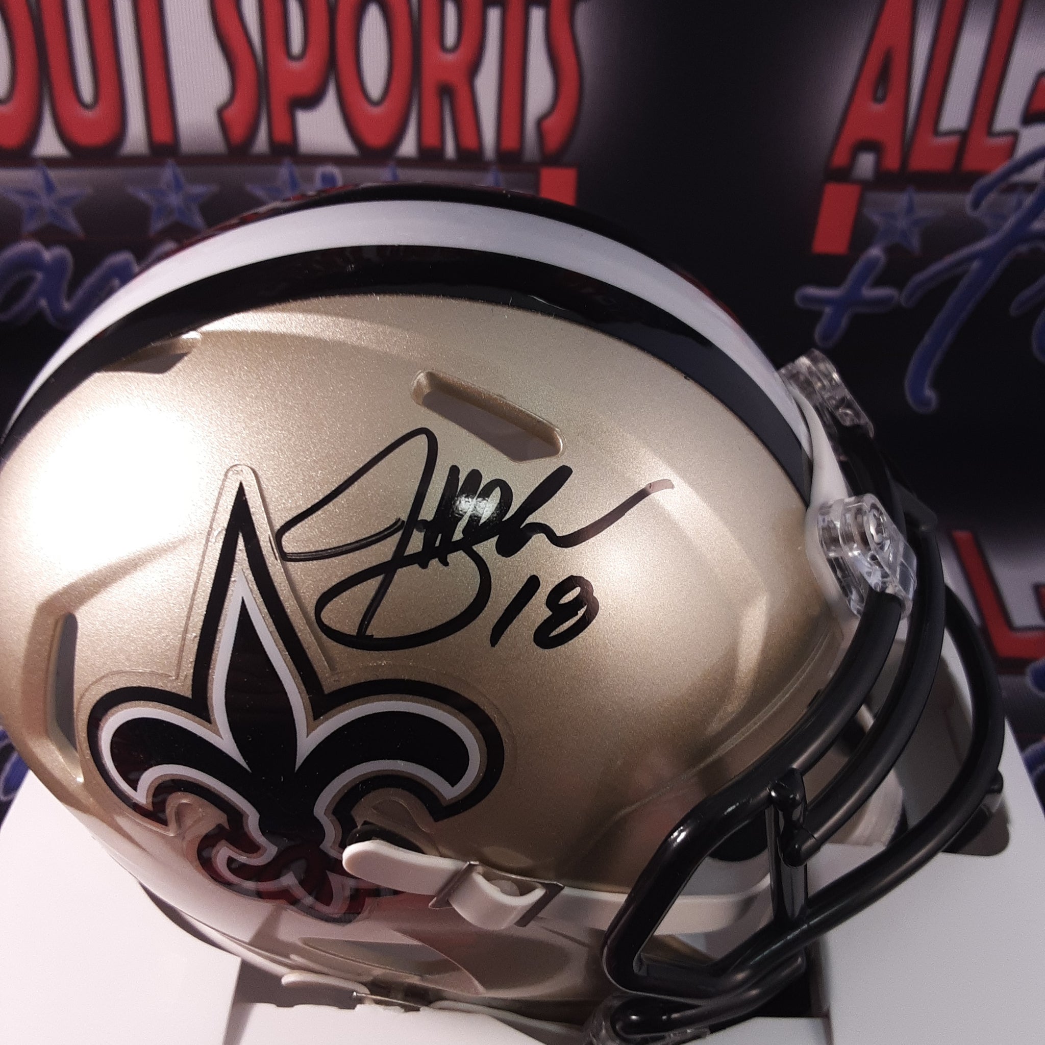 Jeff Blake Authentic Signed Autographed Mini Helmet JSA-